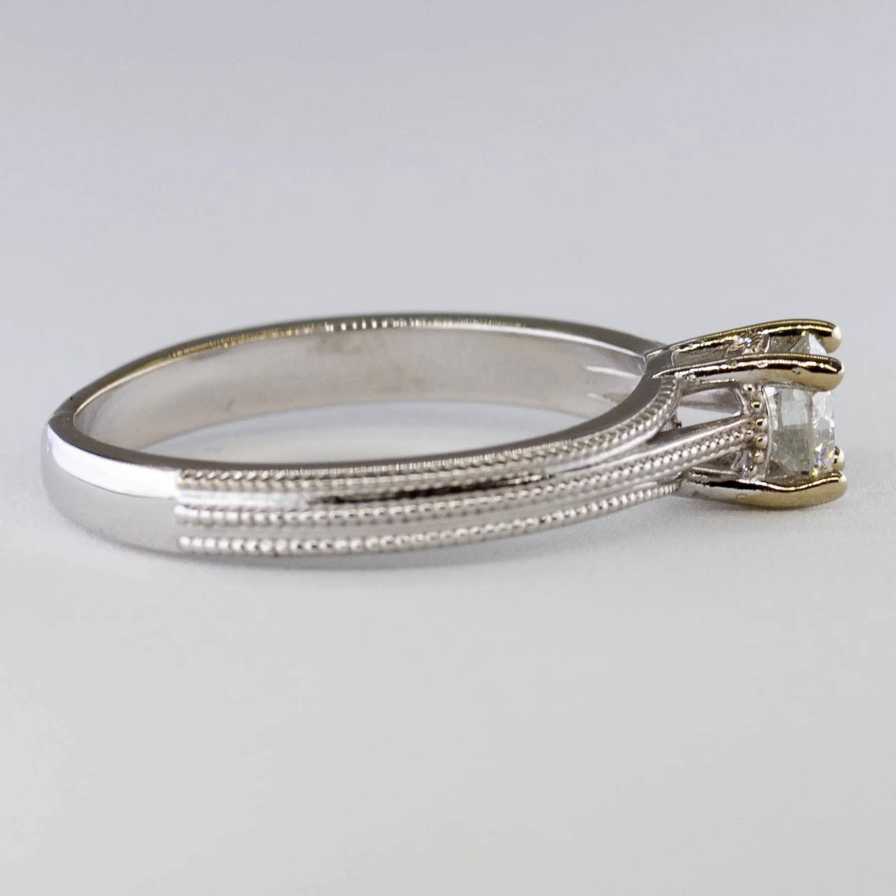 100 Ways Jewelry '100 Ways' Milgrain Solitaire Diamond Ring | 0.46ct | SZ 6.75 |