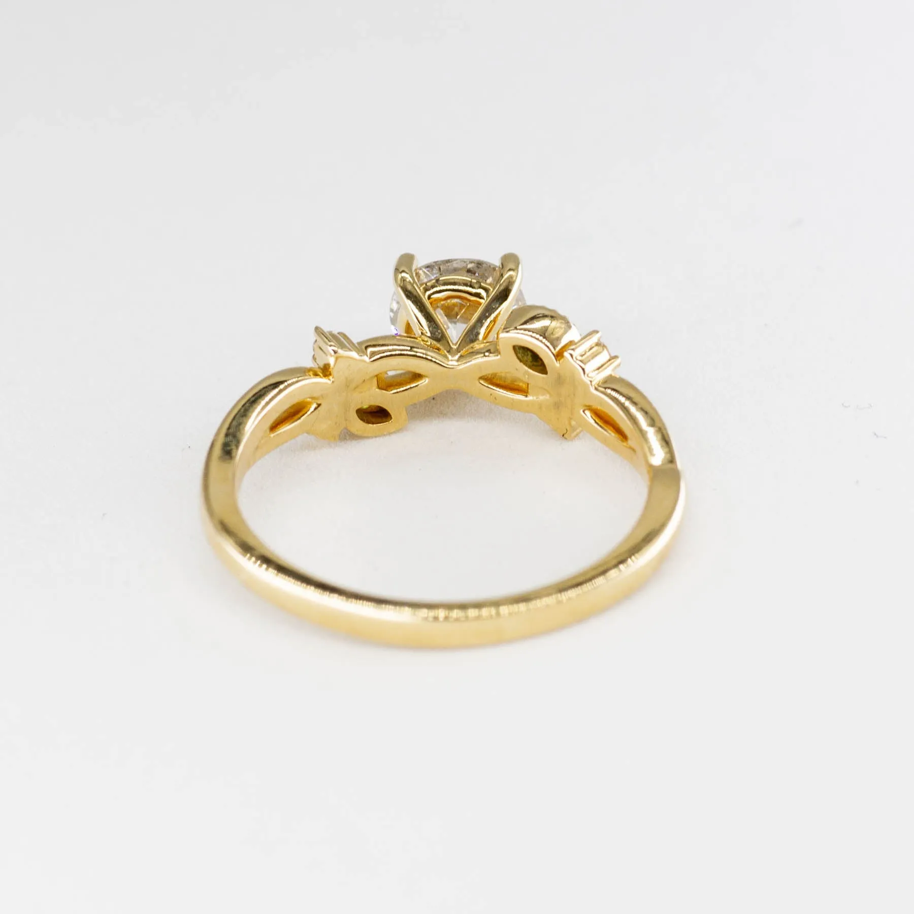 100 Ways Jewelry '100 Ways' Old European Cut Diamond Engagement Ring with Diamond and Emerald Accents | 0.92ctw, 0.04ctw | SZ 7.25 |