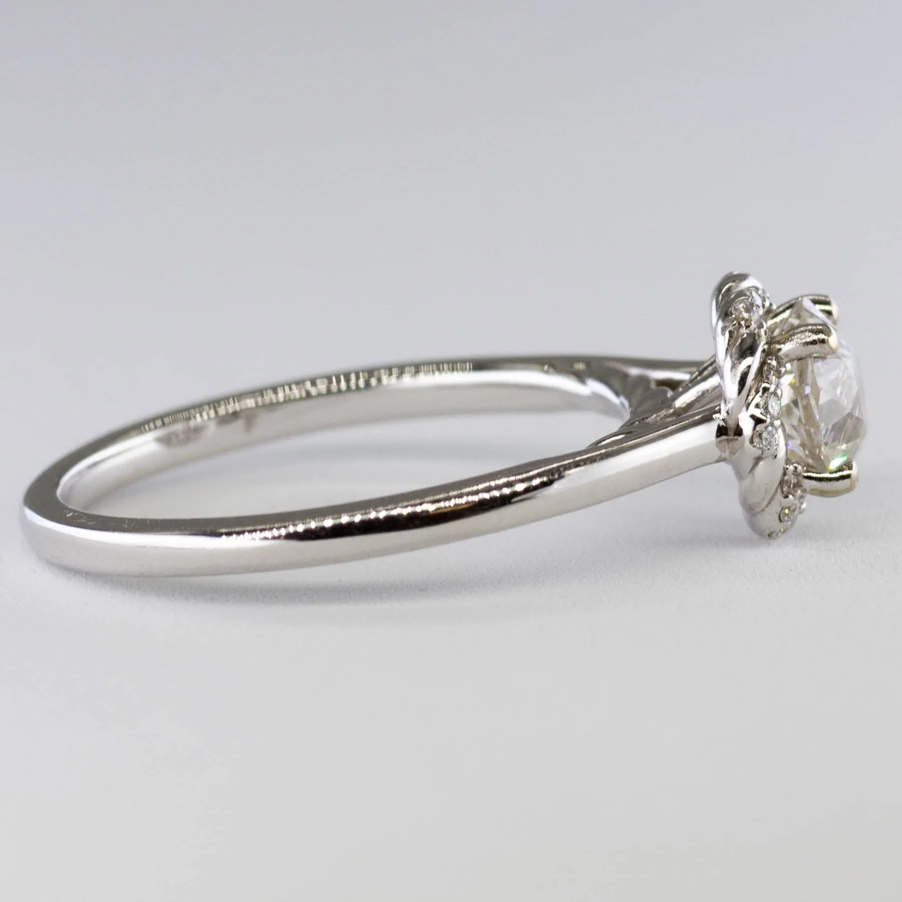 100 Ways Jewelry '100 Ways' Old European Twisted Halo Engagement Ring | 0.99ctw | SZ 7 |