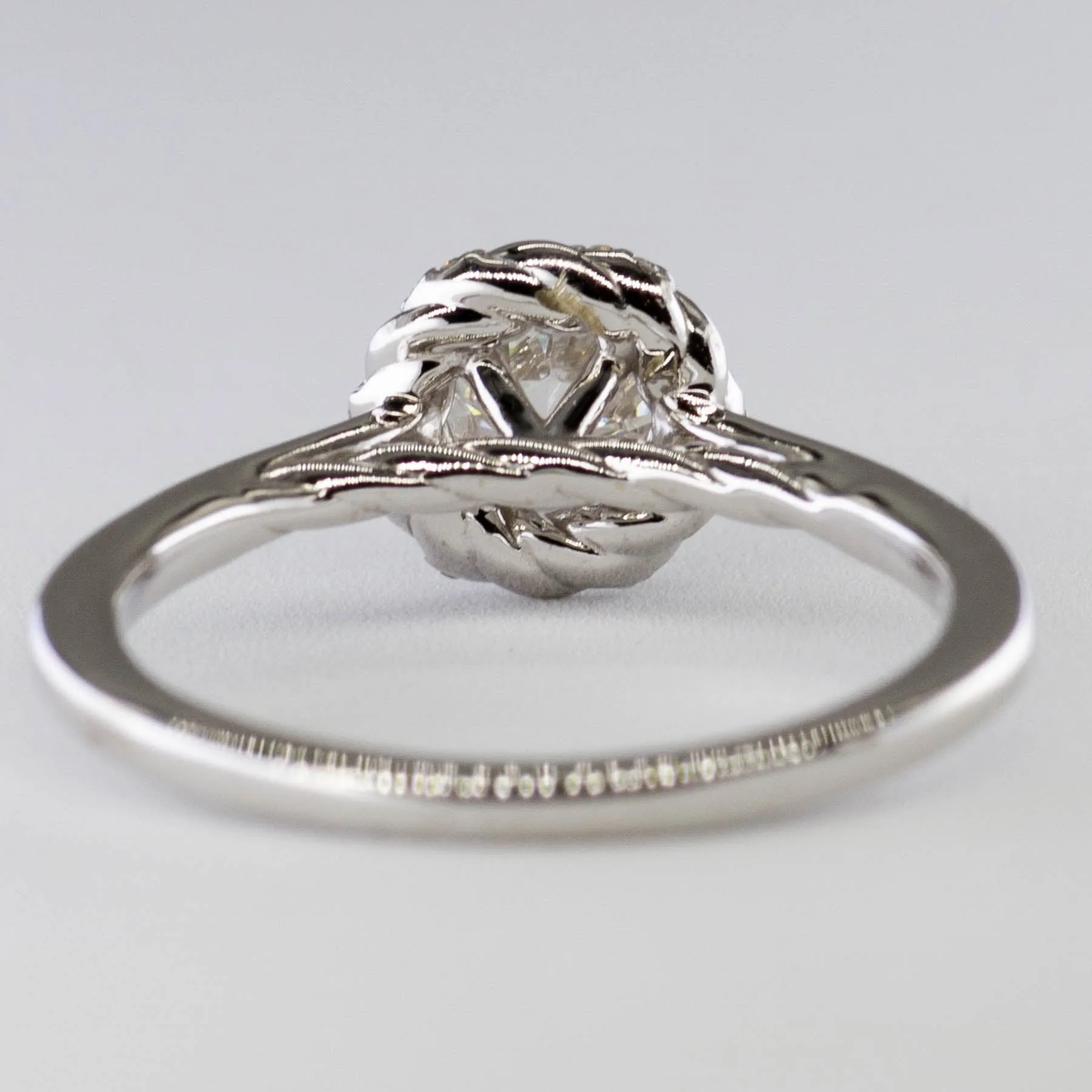 100 Ways Jewelry '100 Ways' Old European Twisted Halo Engagement Ring | 0.99ctw | SZ 7 |
