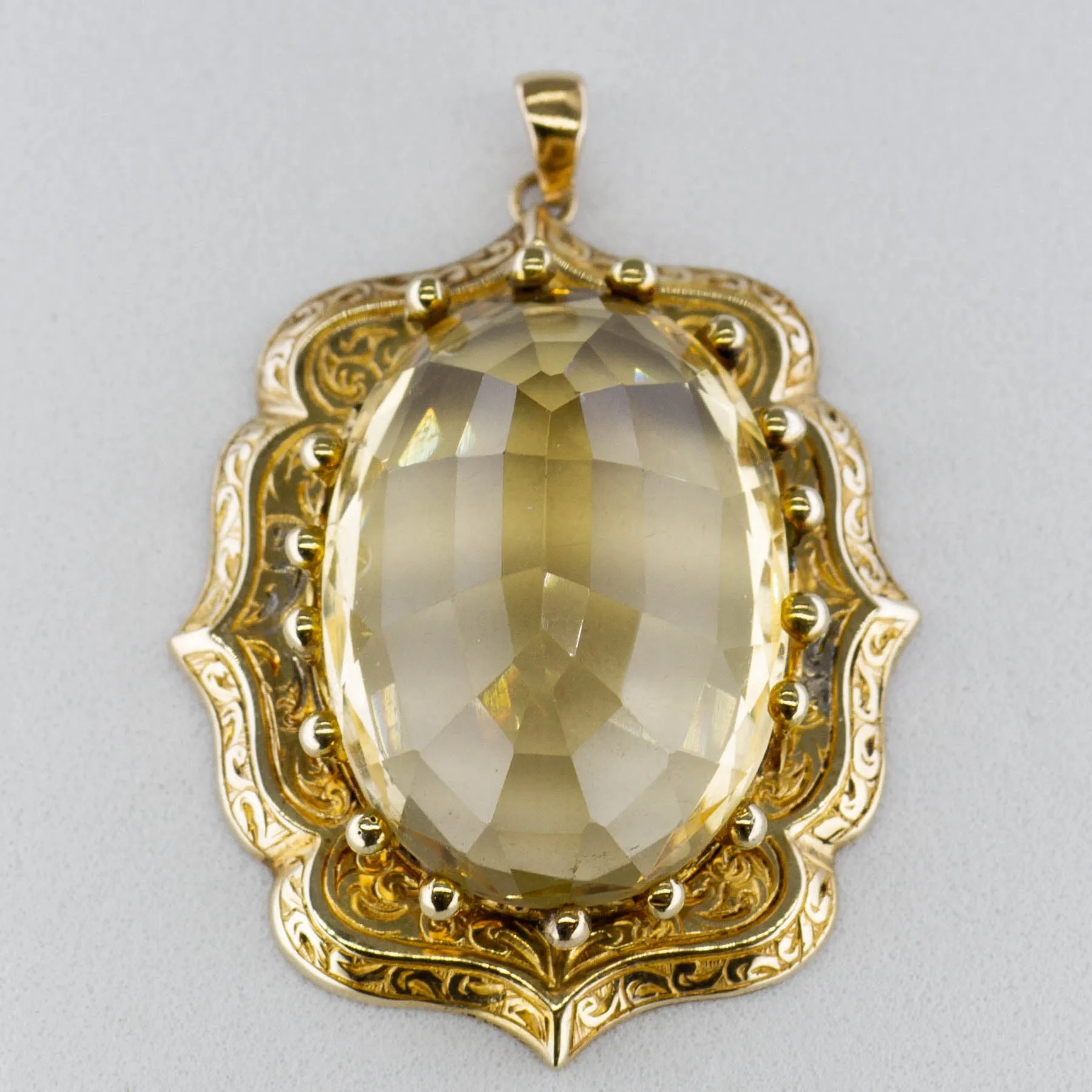 100 Ways Jewelry 100 Ways' Ornate Victorian Citrine Pendant | 26.00ct |