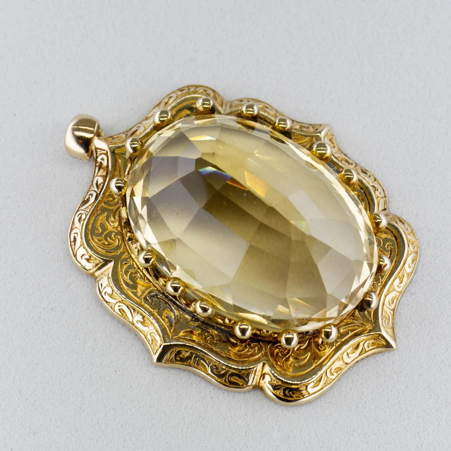 100 Ways Jewelry 100 Ways' Ornate Victorian Citrine Pendant | 26.00ct |