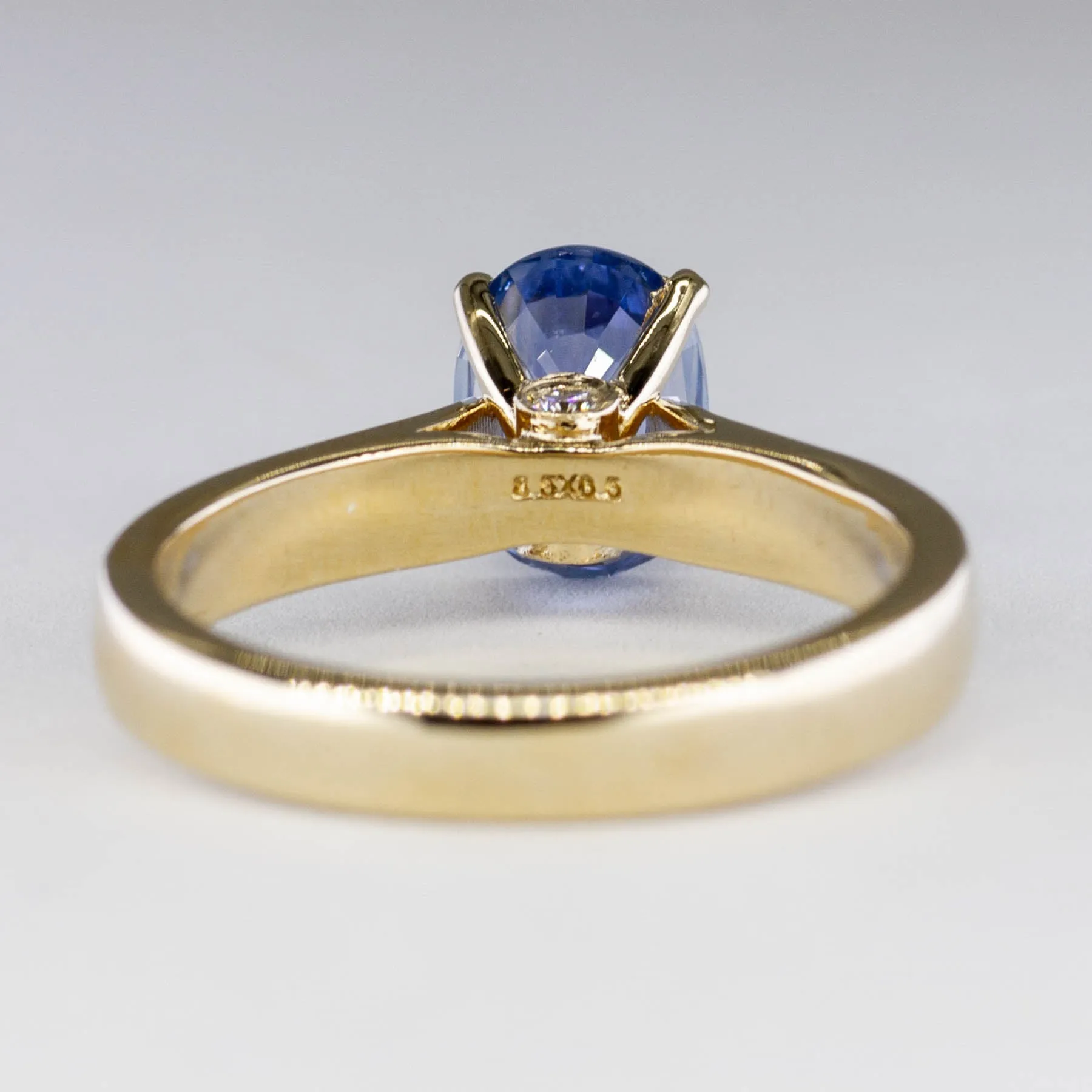 100 Ways Jewelry '100 Ways' Oval Sapphire and Diamond Ring | 2.02ct, 0.05ctw | SZ 7 |