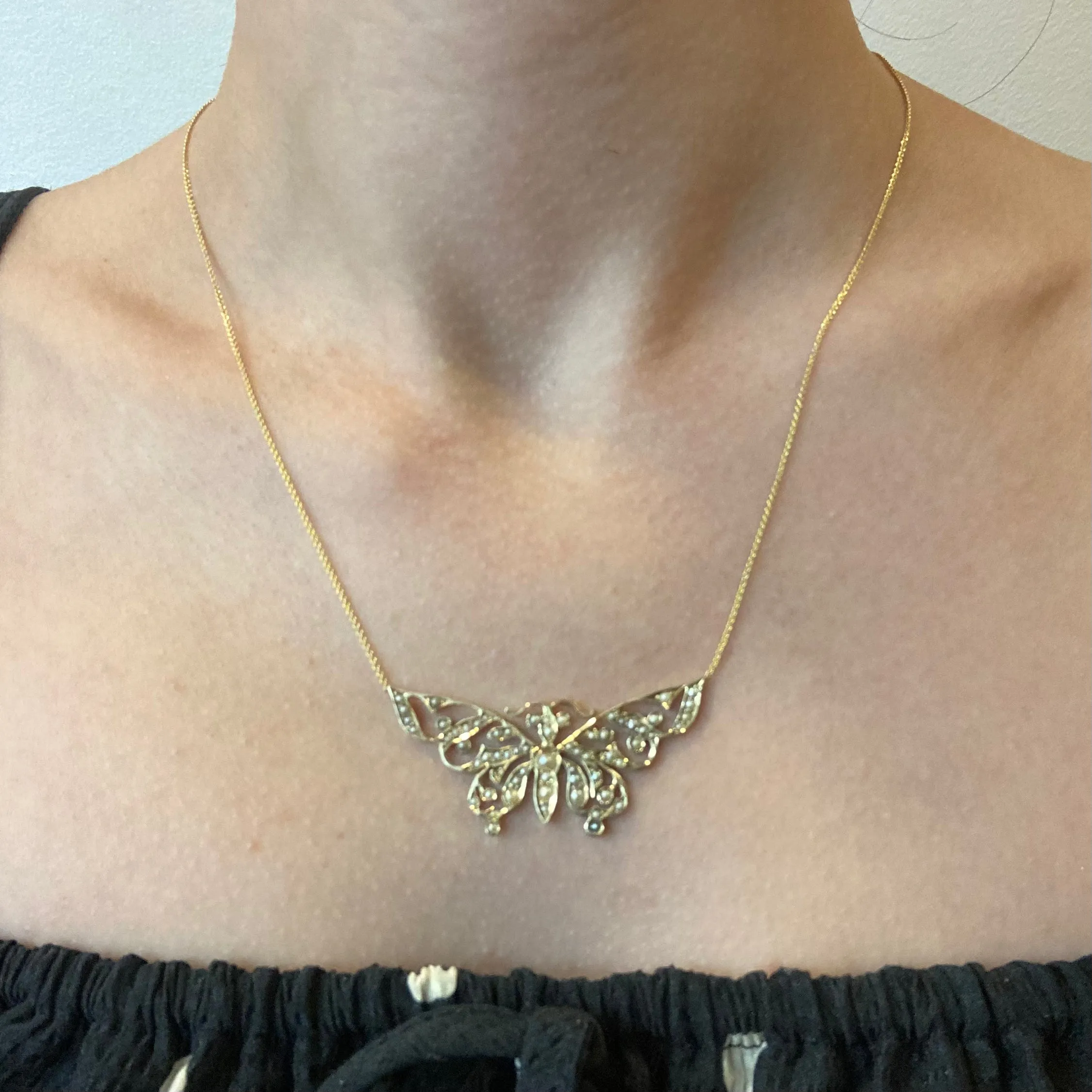 100 Ways Jewelry '100 Ways' Pearl Butterfly Necklace | 19.5" |