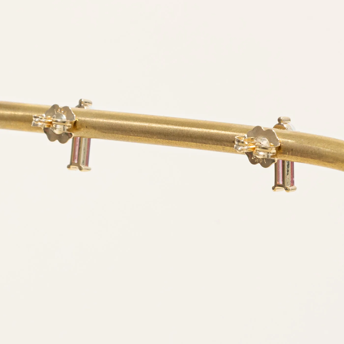 100 Ways Jewelry 100 Ways' Pink Tourmaline & Opal Earrings | 0.30ctw, 0.10ctw |