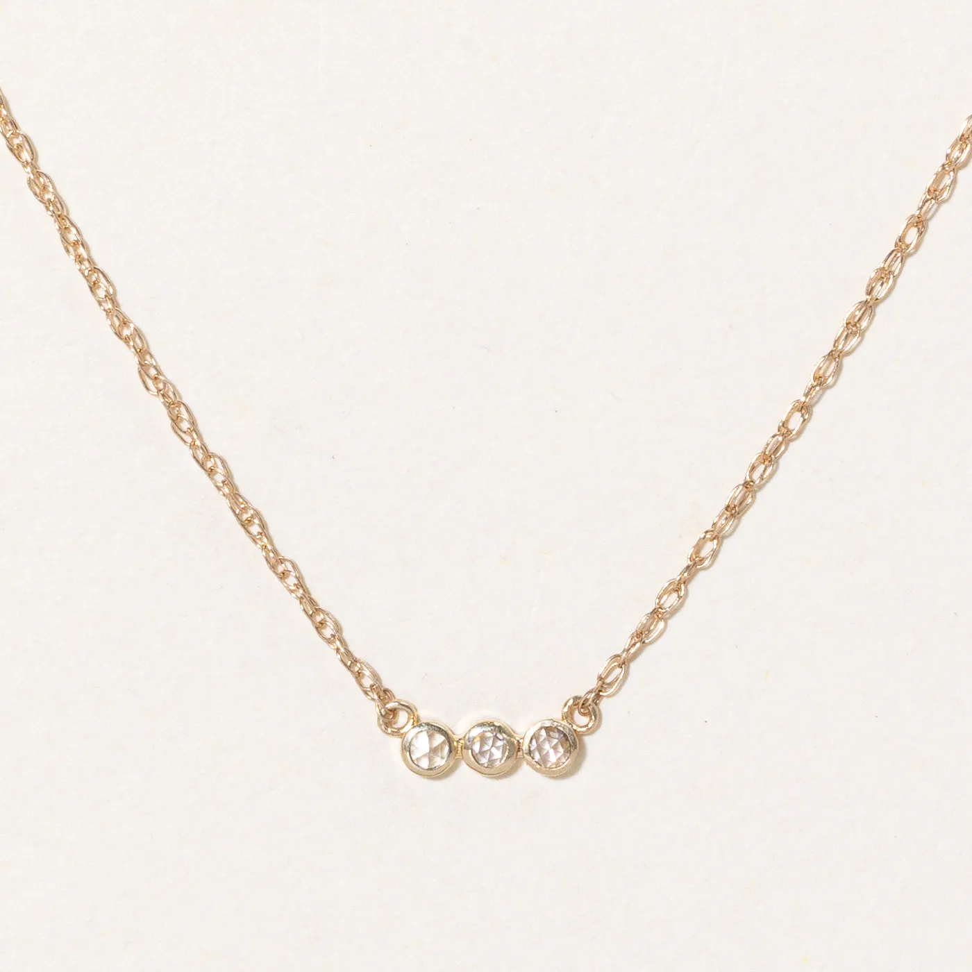 100 Ways Jewelry '100 Ways' Rose Cut Diamond Pendant Necklace | 0.06ctw | 18" |