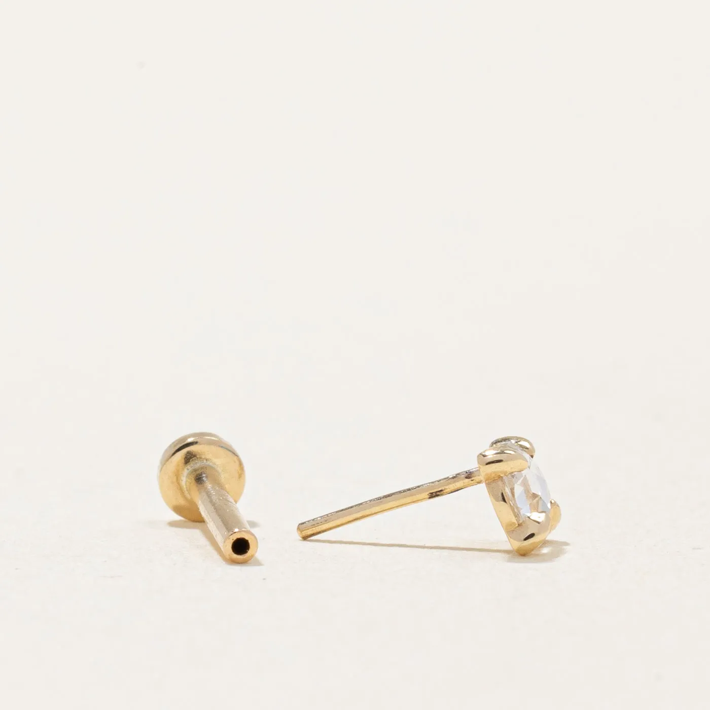 100 Ways Jewelry 100 Ways' Rose Cut Diamond Press Fit Earring | 0.06ct |
