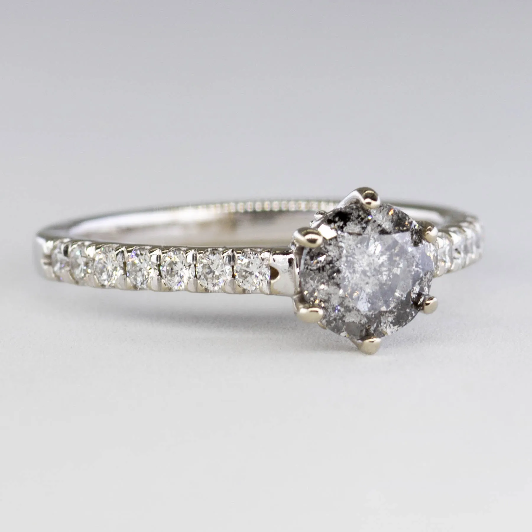 100 Ways Jewelry '100 Ways' Salt & Pepper Diamond Engagement Ring | SZ 6.75 |
