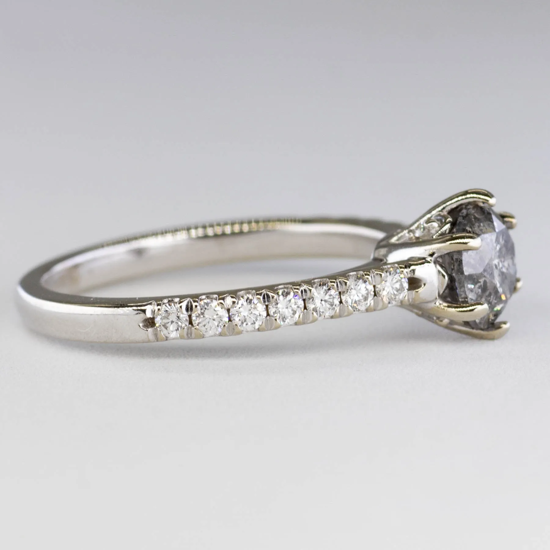 100 Ways Jewelry '100 Ways' Salt & Pepper Diamond Engagement Ring | SZ 6.75 |