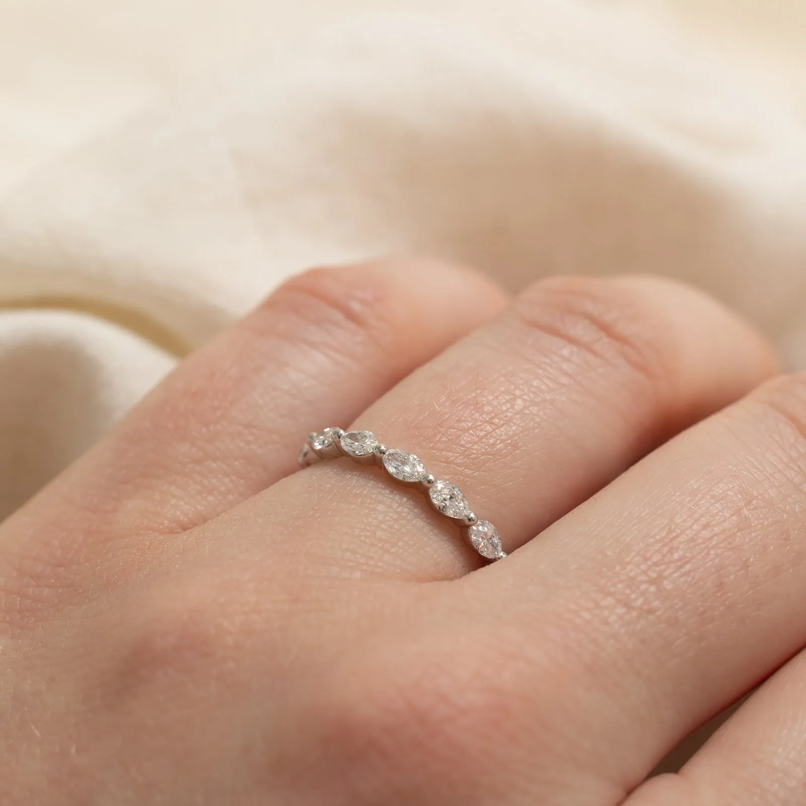100 Ways Jewelry '100 Ways' Semi Eternity Marquise Diamond Band | Options Available | 0.75ctw |