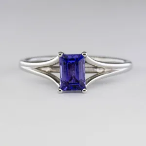 100 Ways Jewelry '100 Ways' Split Shank Emerald Cut Tanzanite Ring | 0.60ct | SZ 6.5 |