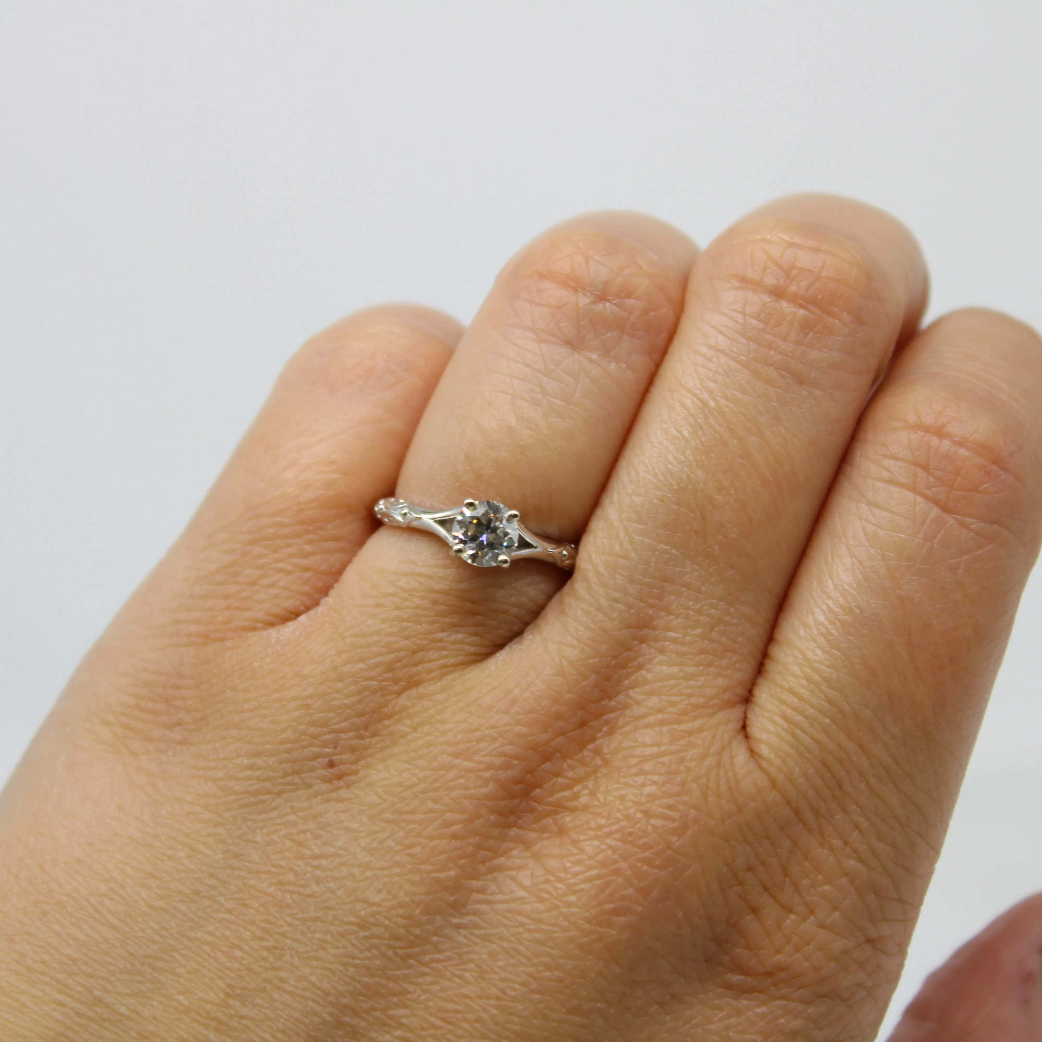 100 Ways Jewelry '100 Ways' Split Shank Old European Diamond Engagement Ring | 0.70ct | SZ 6.75 |