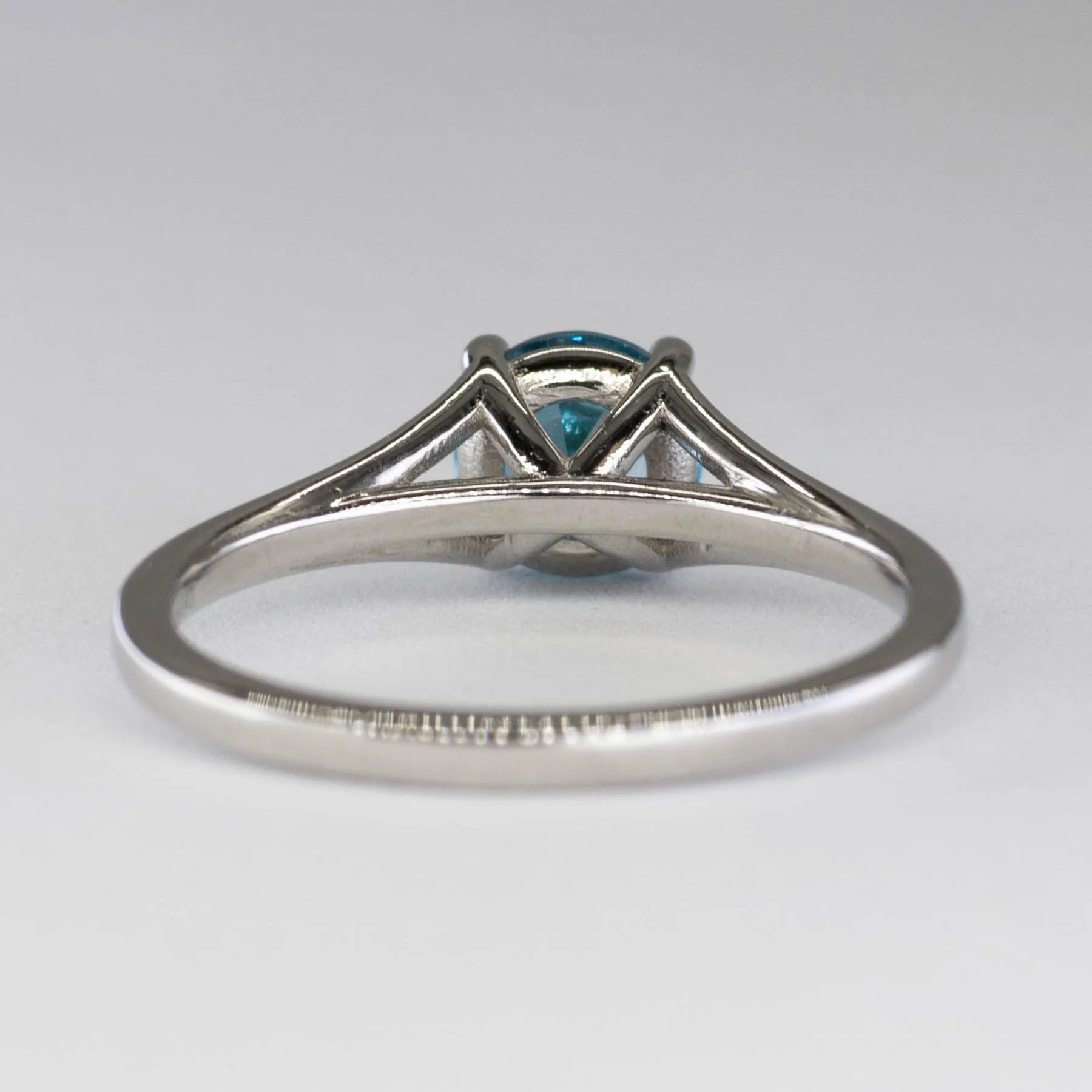 100 Ways Jewelry '100 Ways' Split Shank Platinum Blue Zircon Ring | 1.75ct | SZ 6.5 |