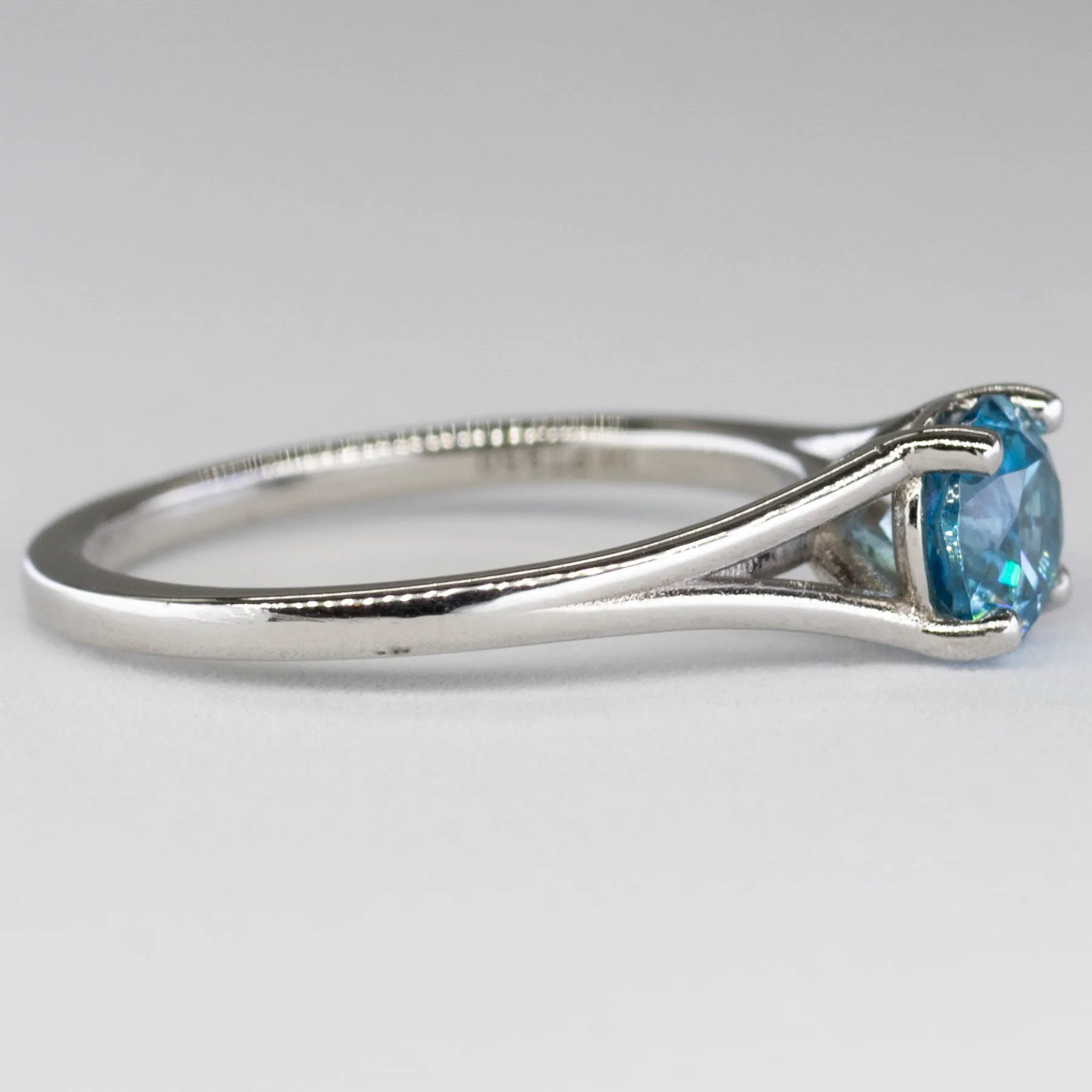 100 Ways Jewelry '100 Ways' Split Shank Platinum Blue Zircon Ring | 1.75ct | SZ 6.5 |