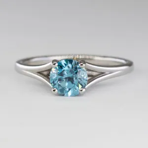 100 Ways Jewelry '100 Ways' Split Shank Platinum Blue Zircon Ring | 1.75ct | SZ 6.5 |