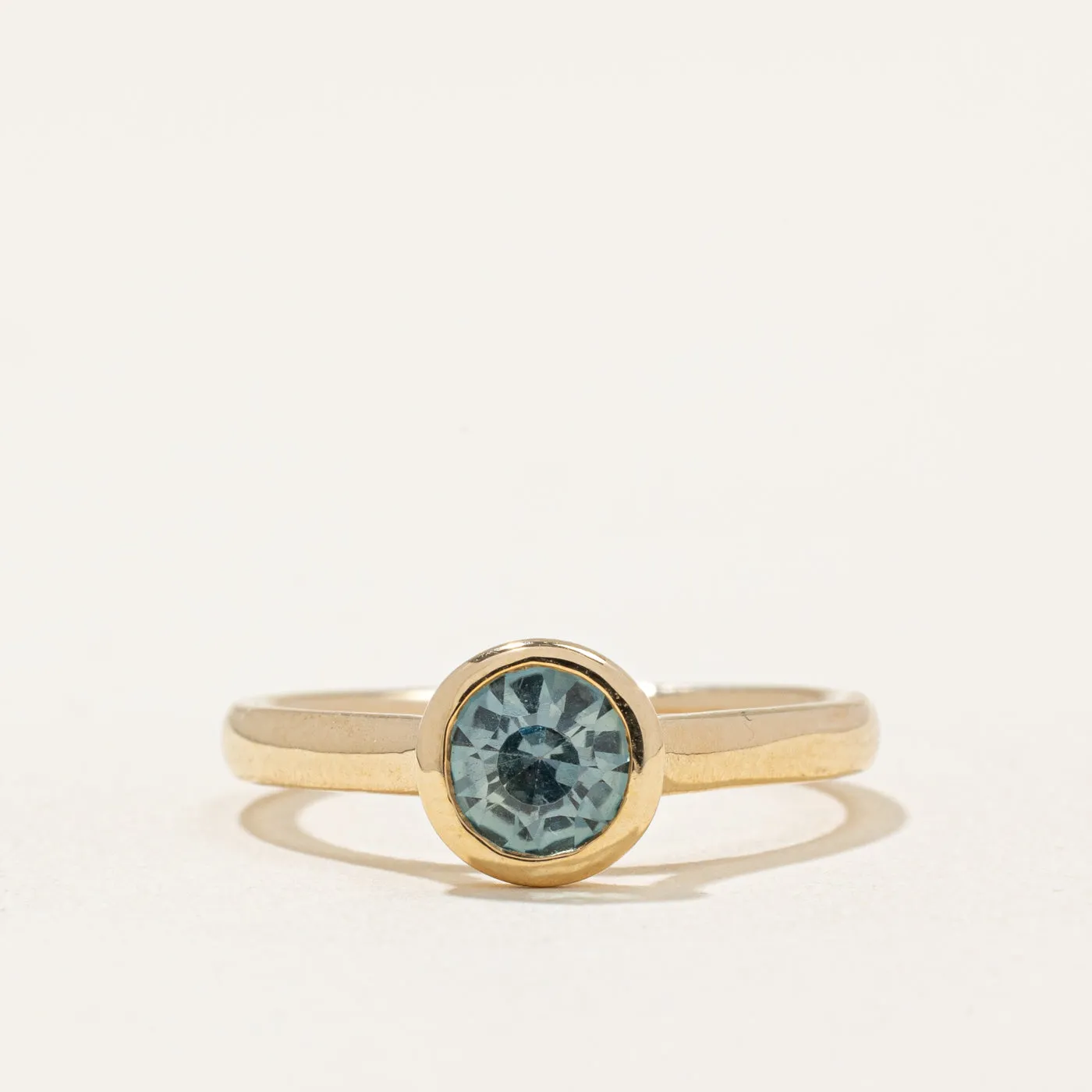 100 Ways Jewelry 100 Ways' Teal Sapphire Bezel Set Ring | 0.88ct | SZ 6.75 |