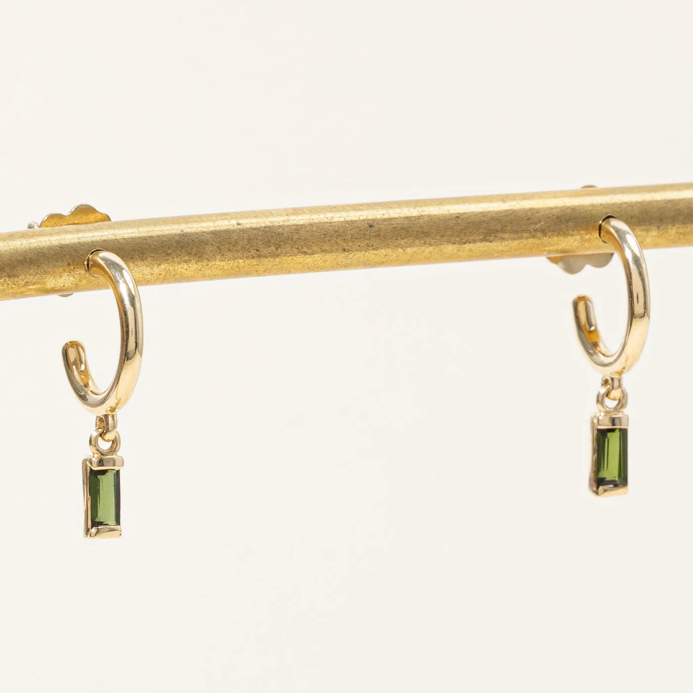 100 Ways Jewelry 100 Ways' Tourmaline Charm Hoop Earrings | 0.24ctw |