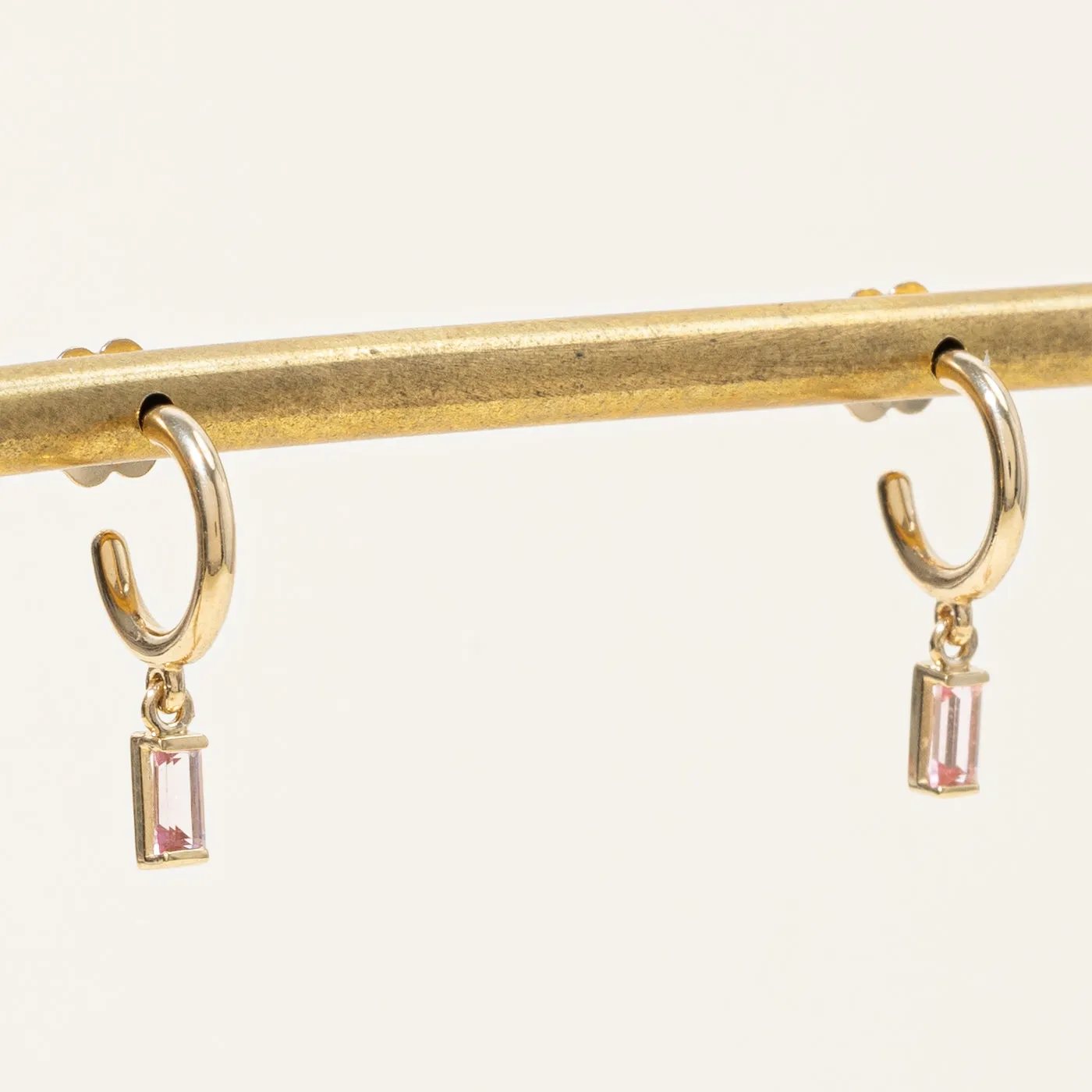 100 Ways Jewelry 100 Ways' Tourmaline Charm Hoop Earrings | 0.24ctw |