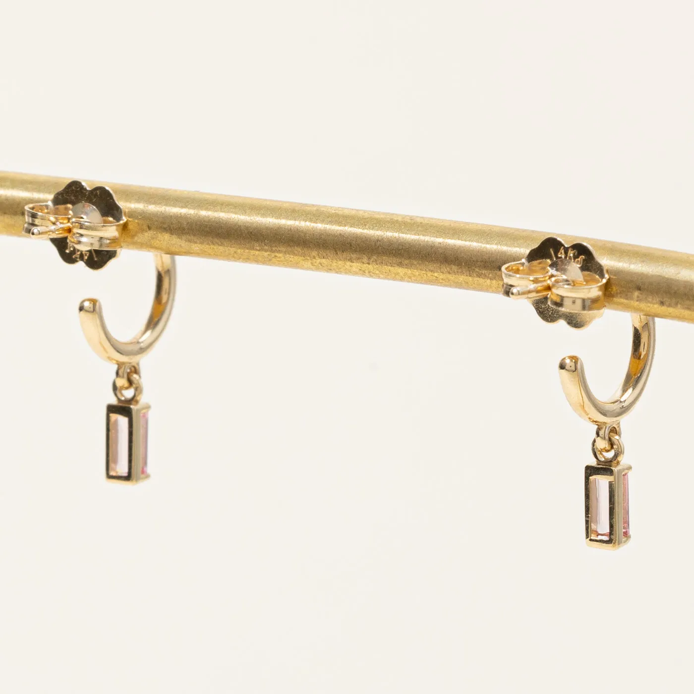 100 Ways Jewelry 100 Ways' Tourmaline Charm Hoop Earrings | 0.24ctw |
