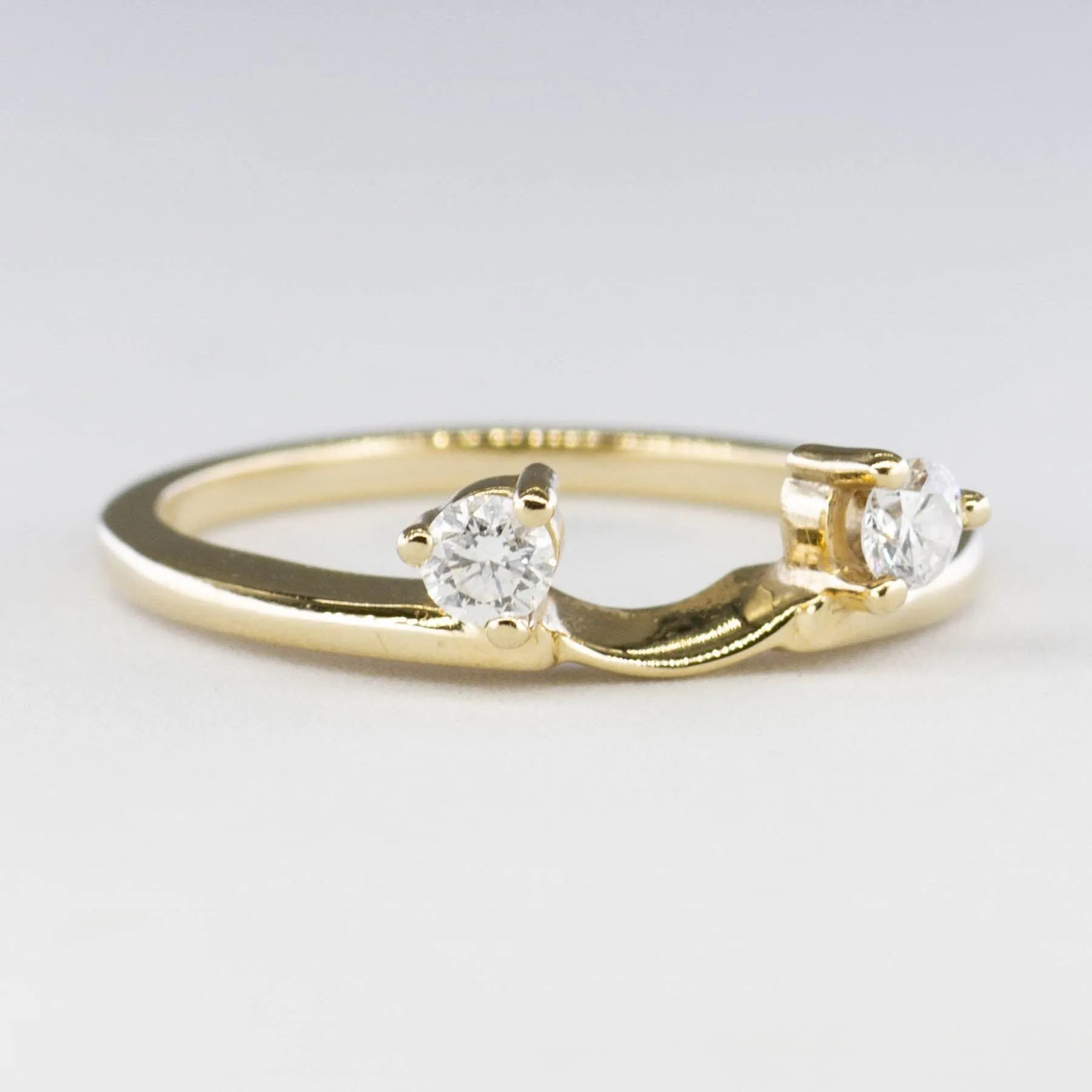100 Ways Jewelry '100 Ways' Two Stone Ring Enhancer | 0.20ctw | SZ 6.5 |