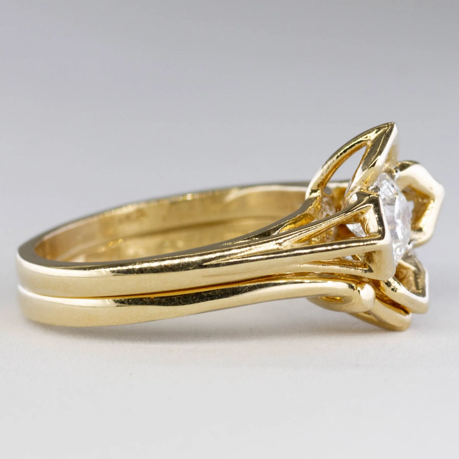100 Ways Jewelry '100 Ways' Unique Floral Diamond Wedding Set | SZ 5.5 |
