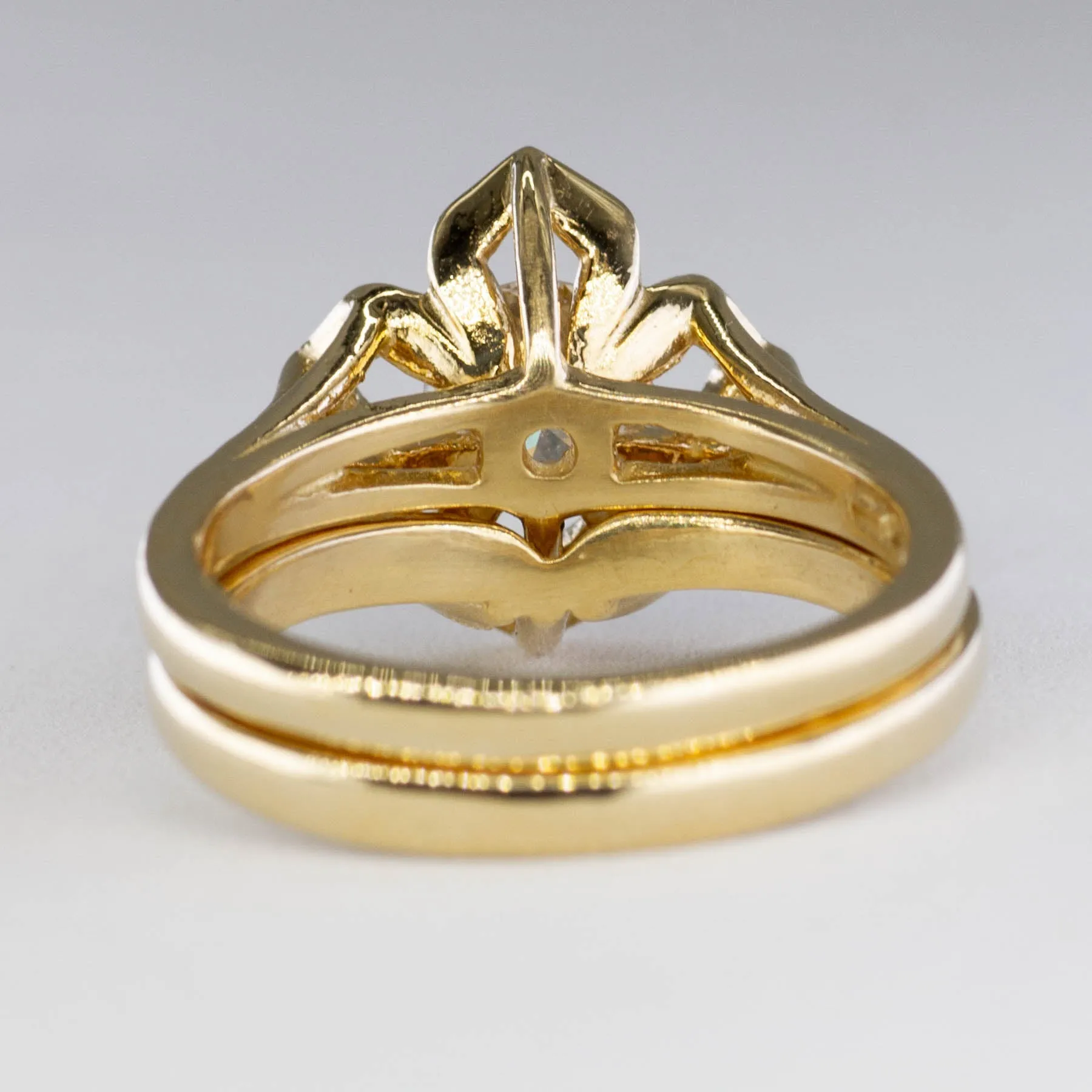 100 Ways Jewelry '100 Ways' Unique Floral Diamond Wedding Set | SZ 5.5 |
