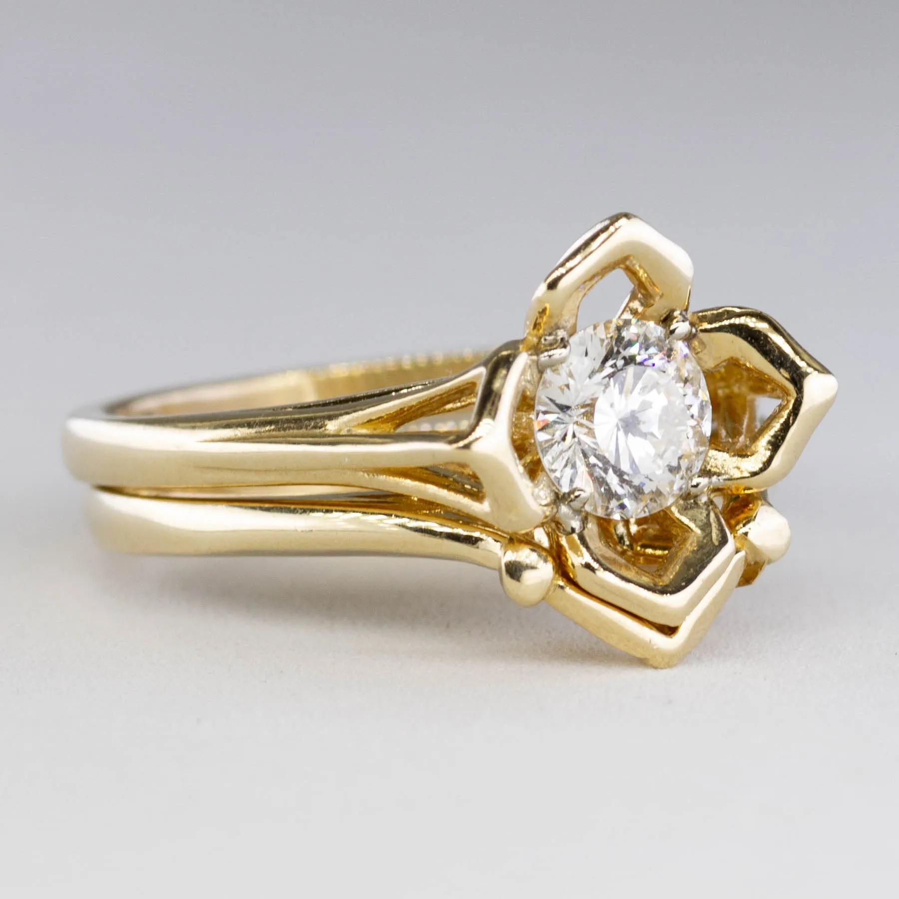 100 Ways Jewelry '100 Ways' Unique Floral Diamond Wedding Set | SZ 5.5 |