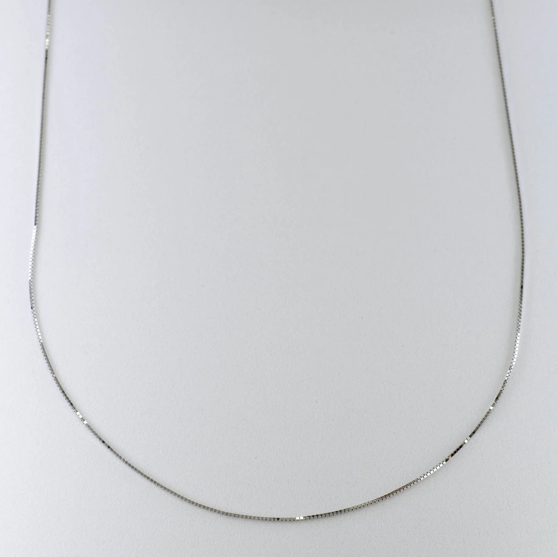 100 Ways Jewelry '100 Ways' White Gold Adjustable Box Chain |