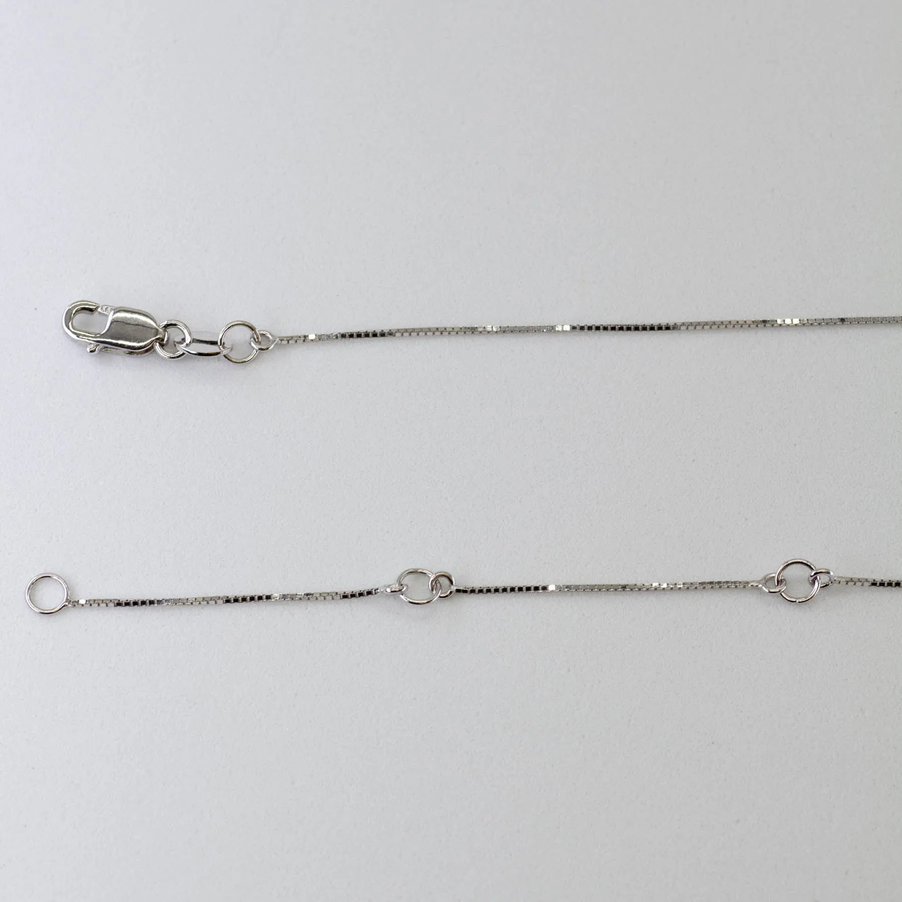 100 Ways Jewelry '100 Ways' White Gold Adjustable Box Chain |