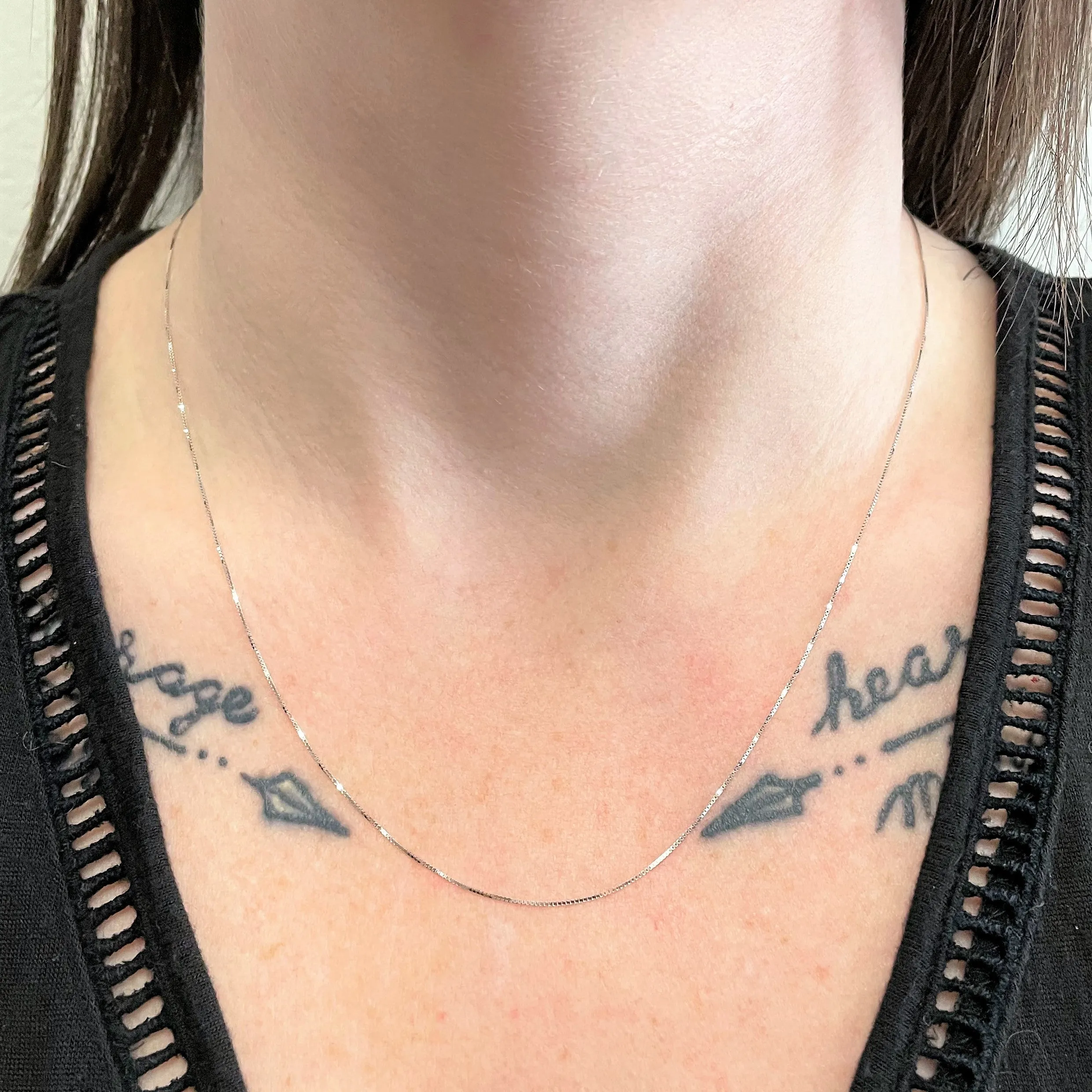 100 Ways Jewelry '100 Ways' White Gold Adjustable Box Chain |