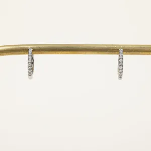 100 Ways Jewelry '100 Ways' White Gold Diamond Hoop Earrings 12mm | 0.14ctw |