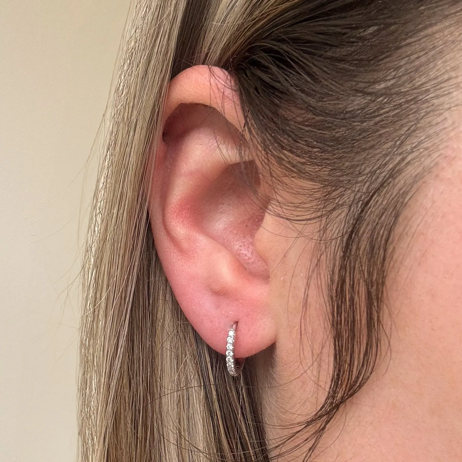 100 Ways Jewelry '100 Ways' White Gold Diamond Hoop Earrings 12mm | 0.14ctw |