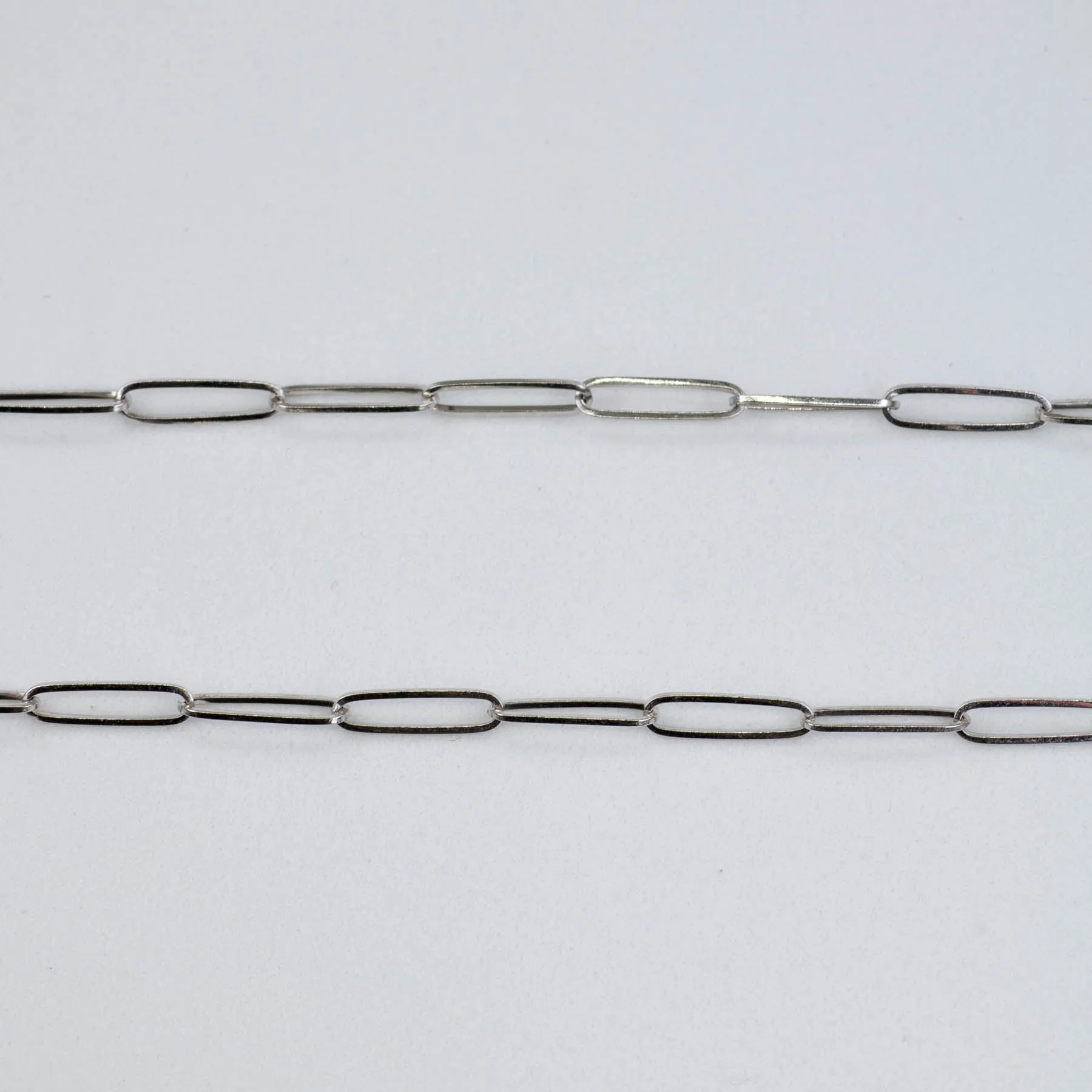 100 Ways Jewelry '100 Ways' White Gold Paperclip Chain | 20" |