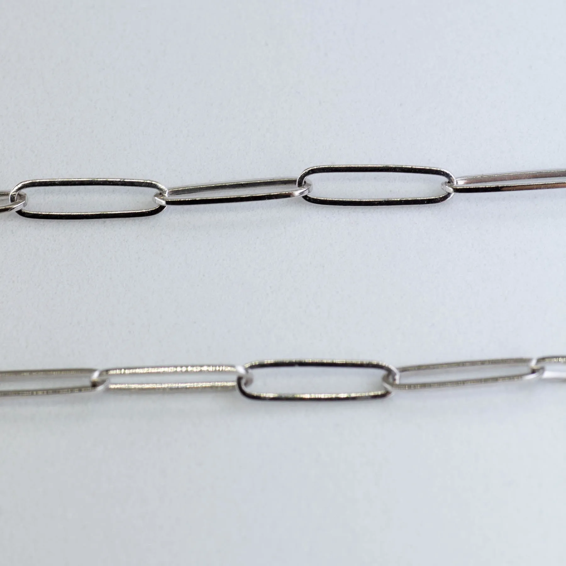 100 Ways Jewelry '100 Ways' White Gold Paperclip Chain Bracelet | 7" |