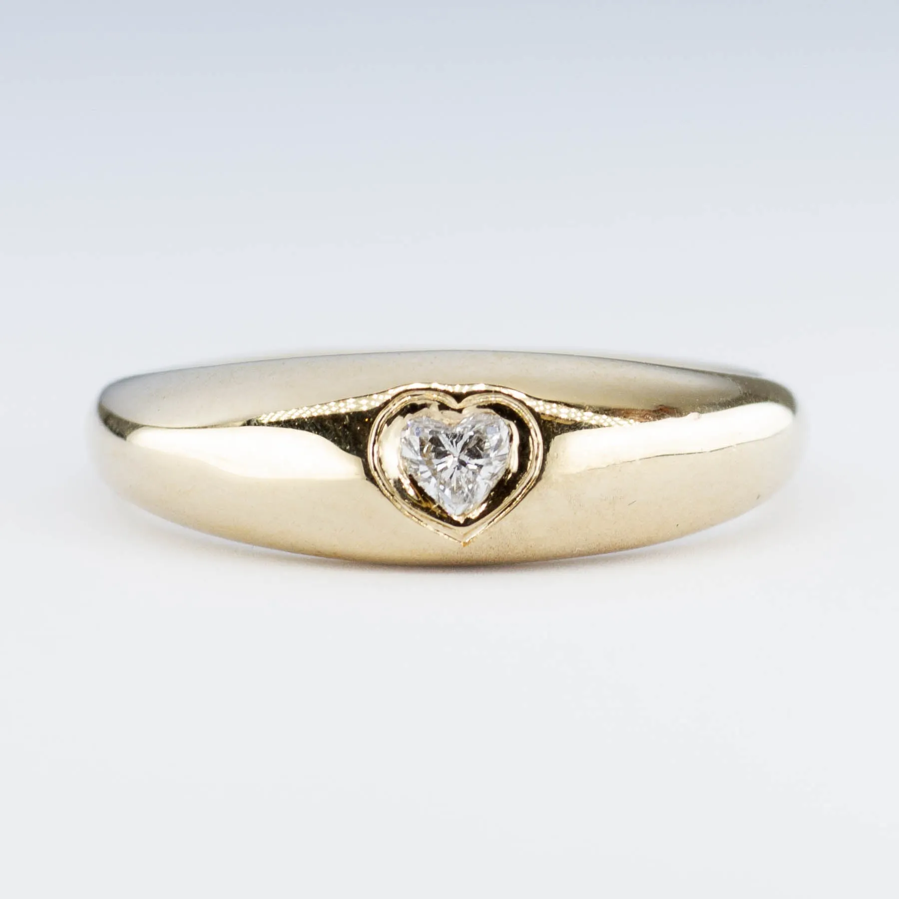 100 Ways Jewelry '100 Ways x Oirea Studio'  Heart Diamond Dome 14K Ring | 0.14ctw | SZ 7 |