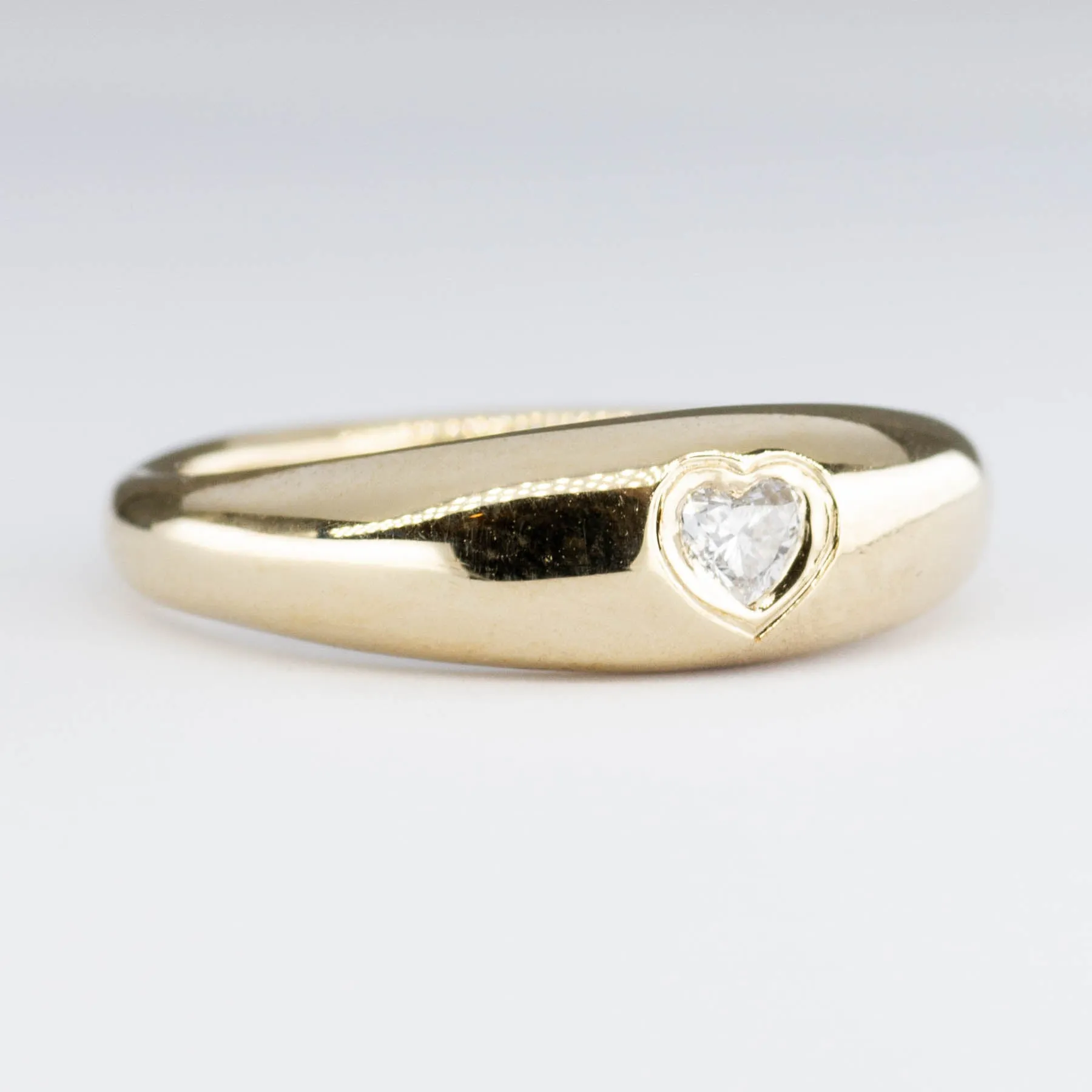 100 Ways Jewelry '100 Ways x Oirea Studio'  Heart Diamond Dome 14K Ring | 0.14ctw | SZ 7 |