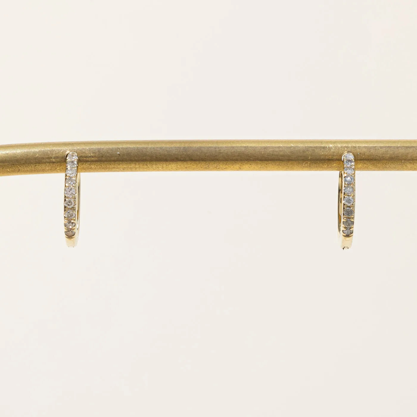 100 Ways Jewelry '100 Ways' Yellow Gold Diamond Hoop Earrings 12mm | 0.14ctw |