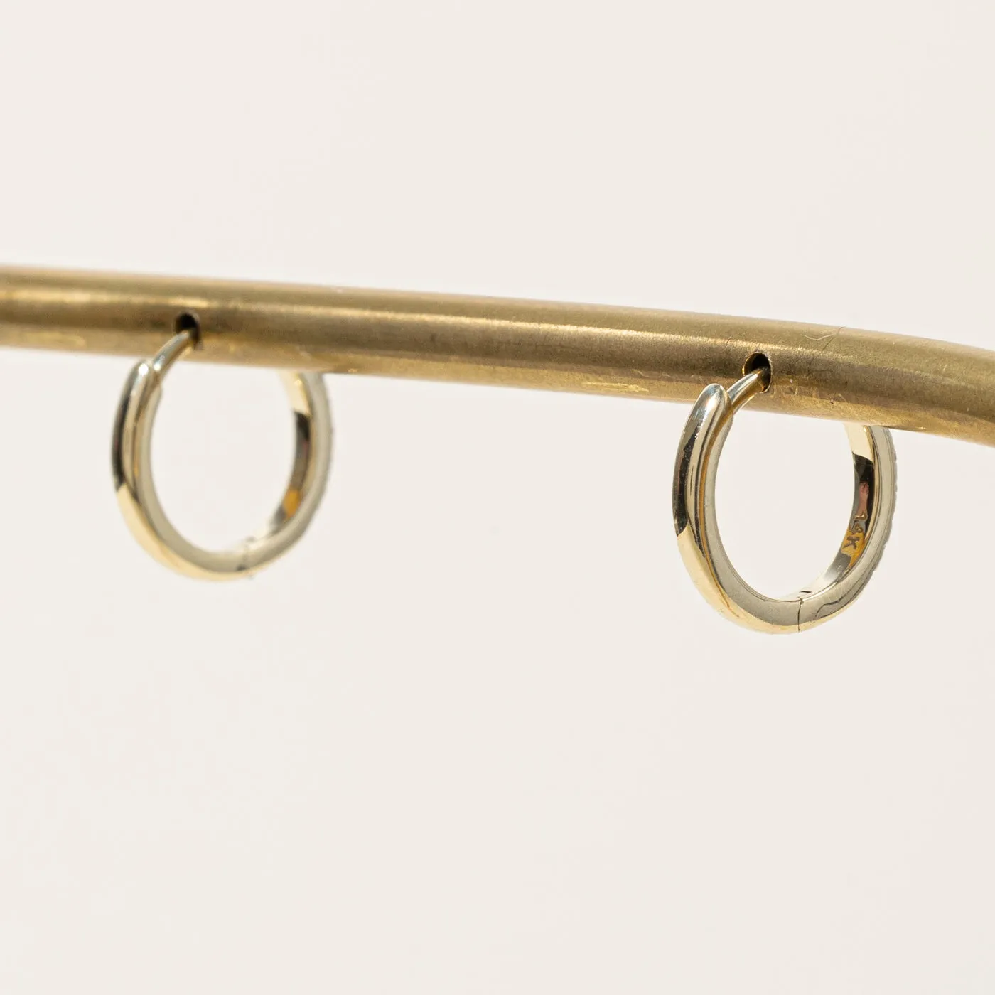 100 Ways Jewelry '100 Ways' Yellow Gold Diamond Hoop Earrings 12mm | 0.14ctw |