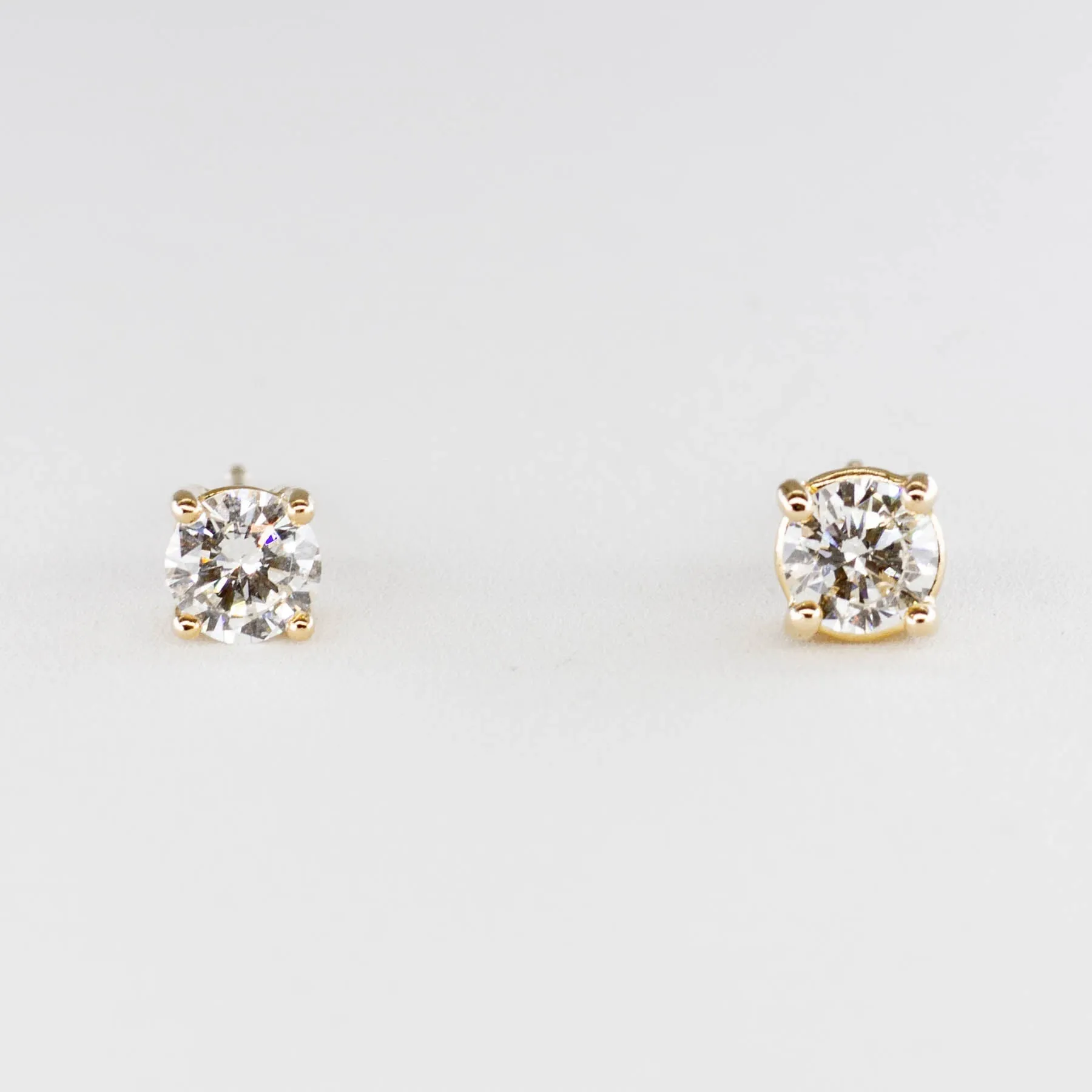 100 Ways Jewelry '100 Ways' Yellow Gold Diamond Studs | 0.63 ctw SI H/I |