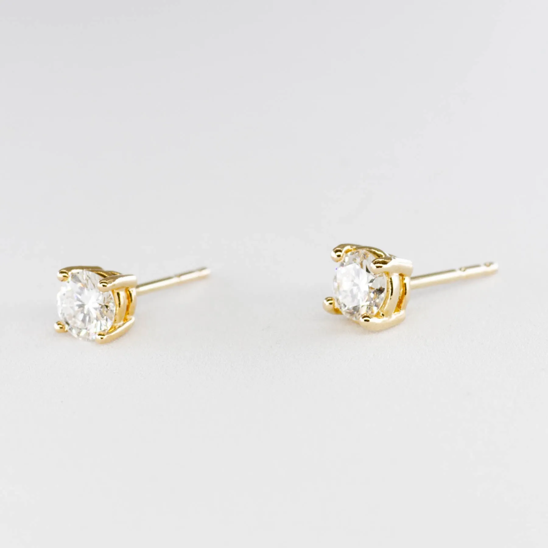 100 Ways Jewelry '100 Ways' Yellow Gold Diamond Studs | 0.63 ctw SI H/I |