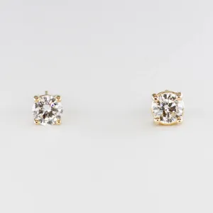 100 Ways Jewelry '100 Ways' Yellow Gold Diamond Studs | 0.63 ctw SI H/I |