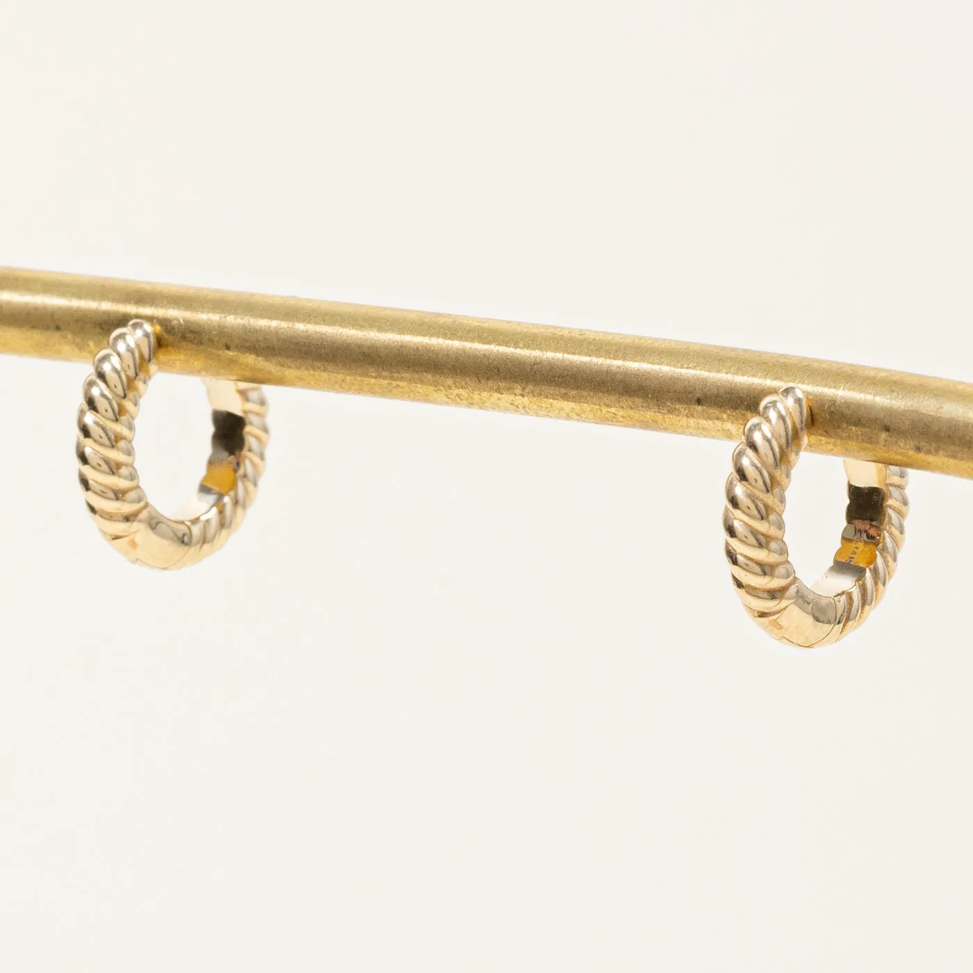 100 Ways Jewelry 100 Ways' Yellow Gold Huggie Hoop Earrings