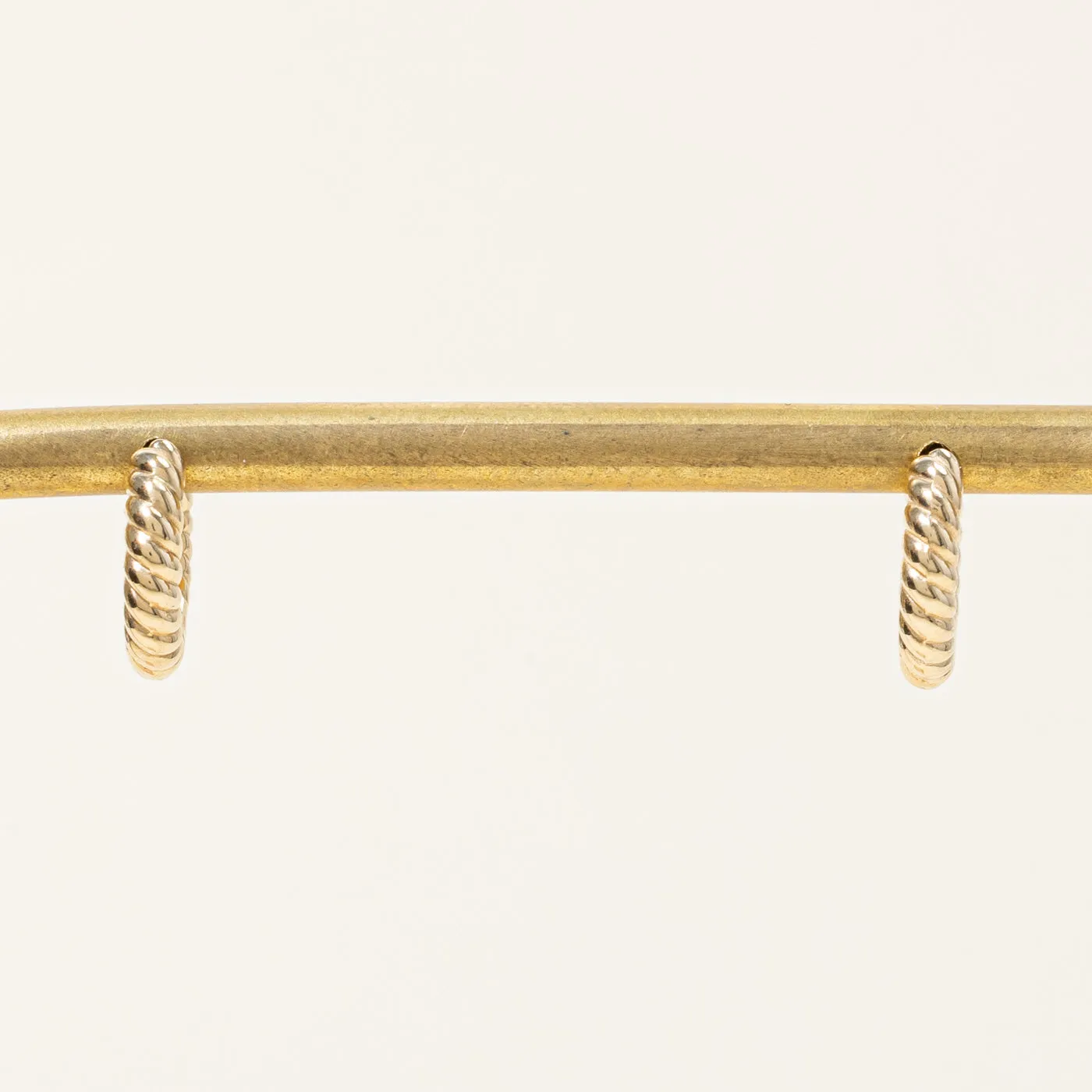 100 Ways Jewelry 100 Ways' Yellow Gold Huggie Hoop Earrings