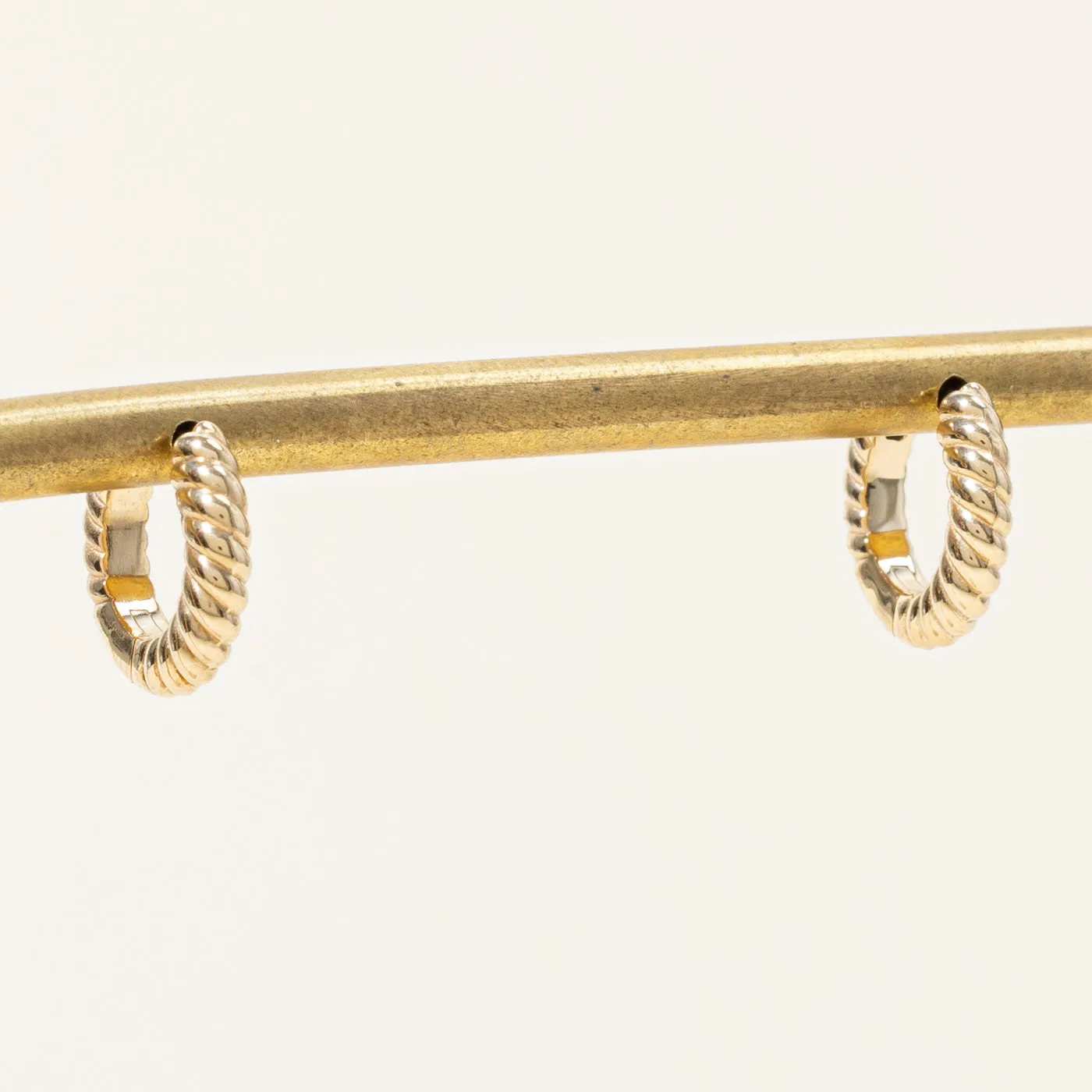 100 Ways Jewelry 100 Ways' Yellow Gold Huggie Hoop Earrings