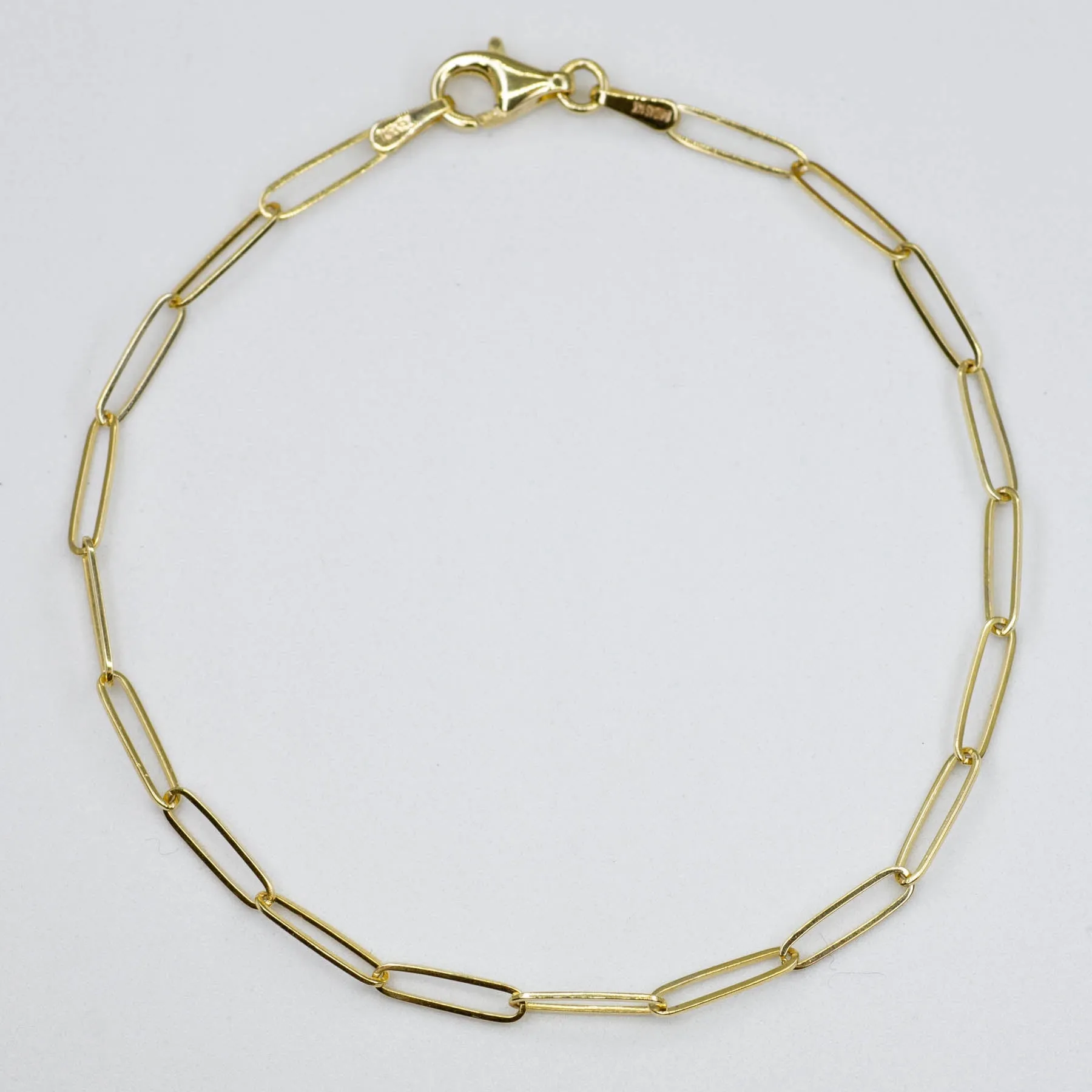 100 Ways Jewelry '100 Ways' Yellow Gold Paperclip Chain Bracelet | 7" |