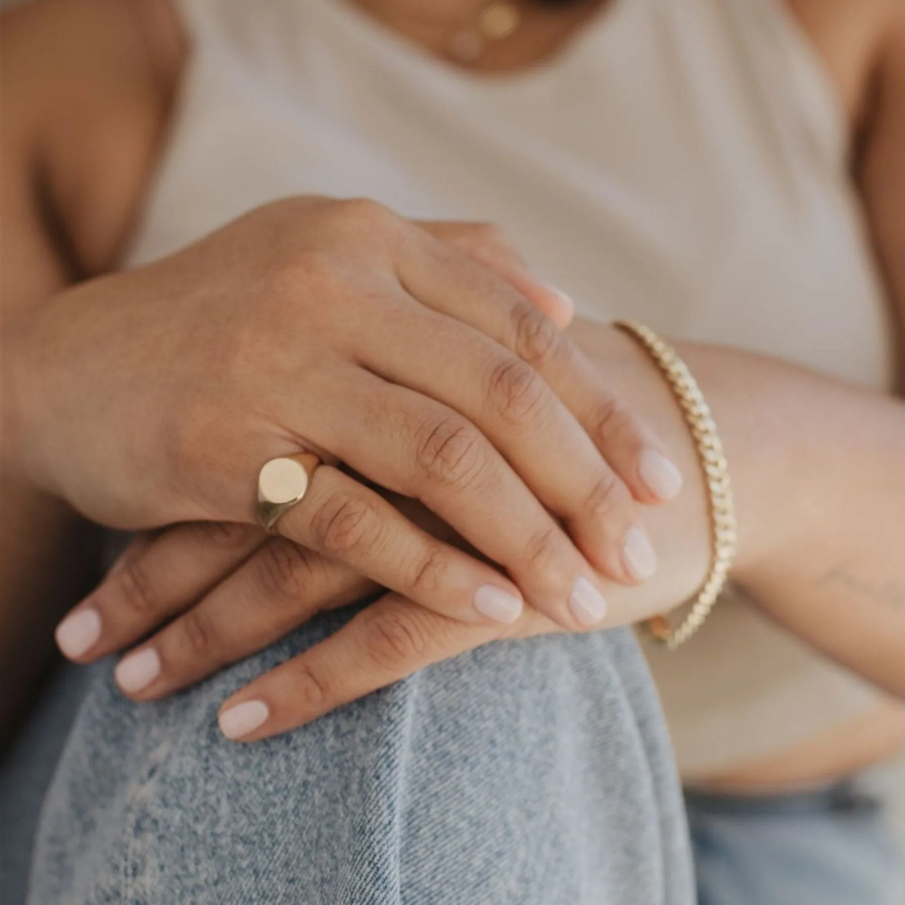 100 Ways Jewelry '100 Ways' Yellow Gold Signet Ring | Options Available |
