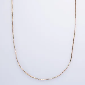 100 Ways Jewelry 10k Yellow Gold Box Chain | 18" |