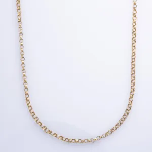 100 Ways Jewelry 9k Yellow Gold Rolo Chain | 24" |
