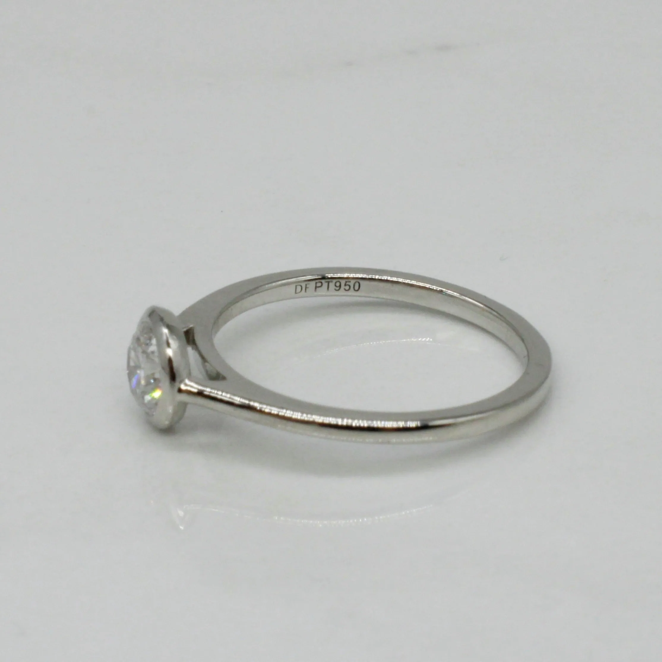 100 Ways Jewelry Bespoke' Bezel Set Solitaire Engagement Ring | 0.51ct | SZ 6.5 |