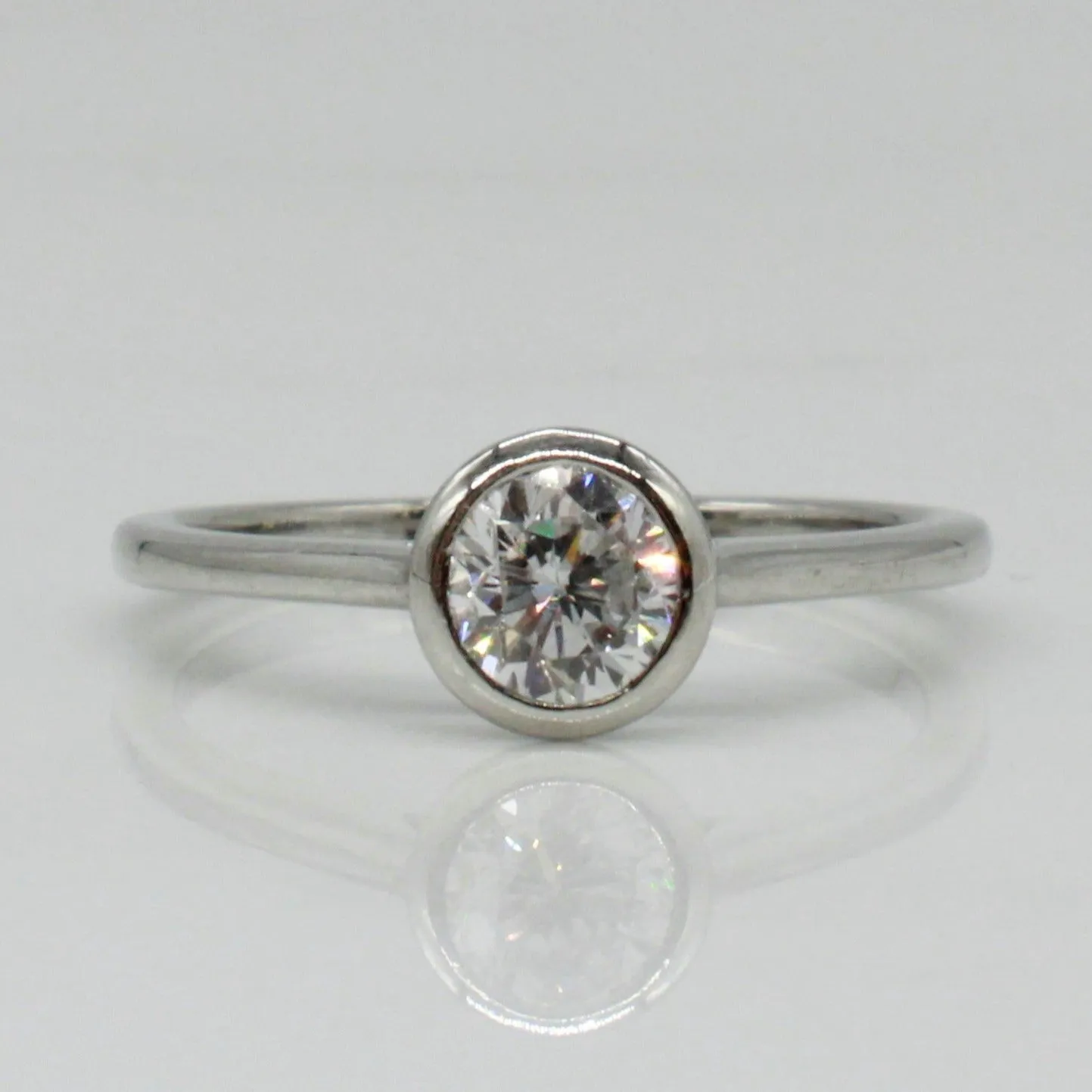 100 Ways Jewelry Bespoke' Bezel Set Solitaire Engagement Ring | 0.51ct | SZ 6.5 |